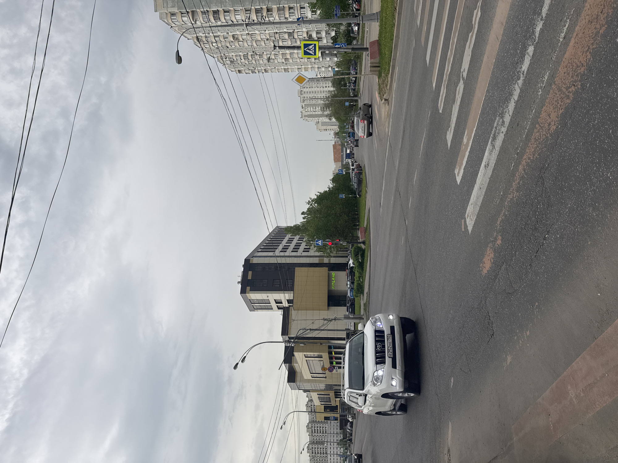 Urban scenes captured: street buildings and residential backyard