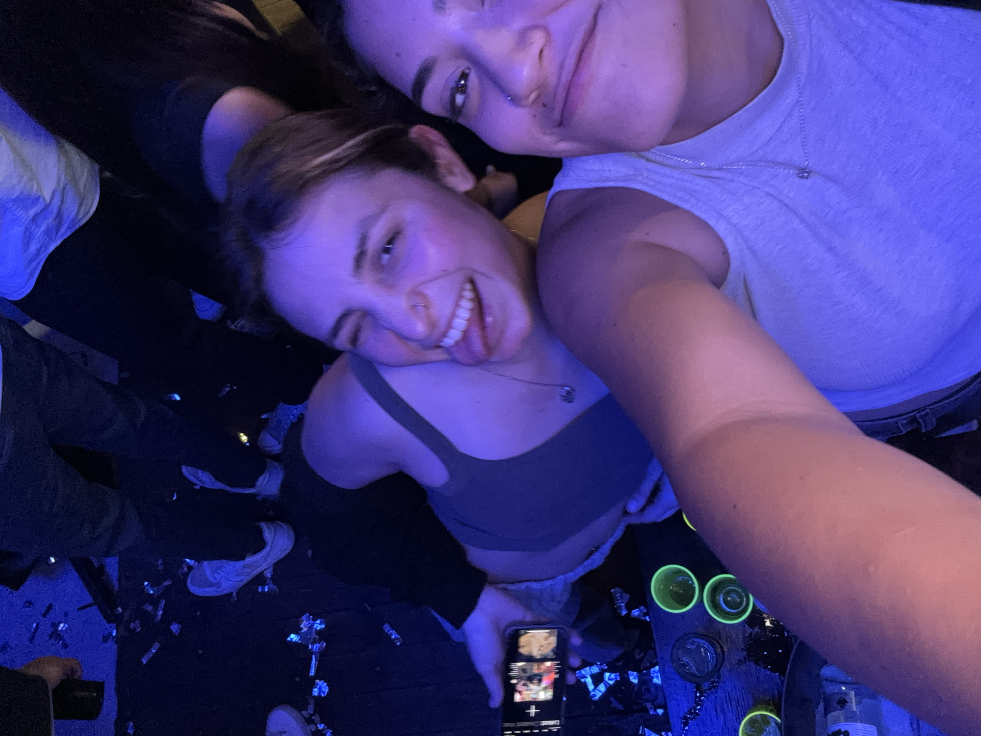 Women Take Selfies at Nighttime Party in Cholula