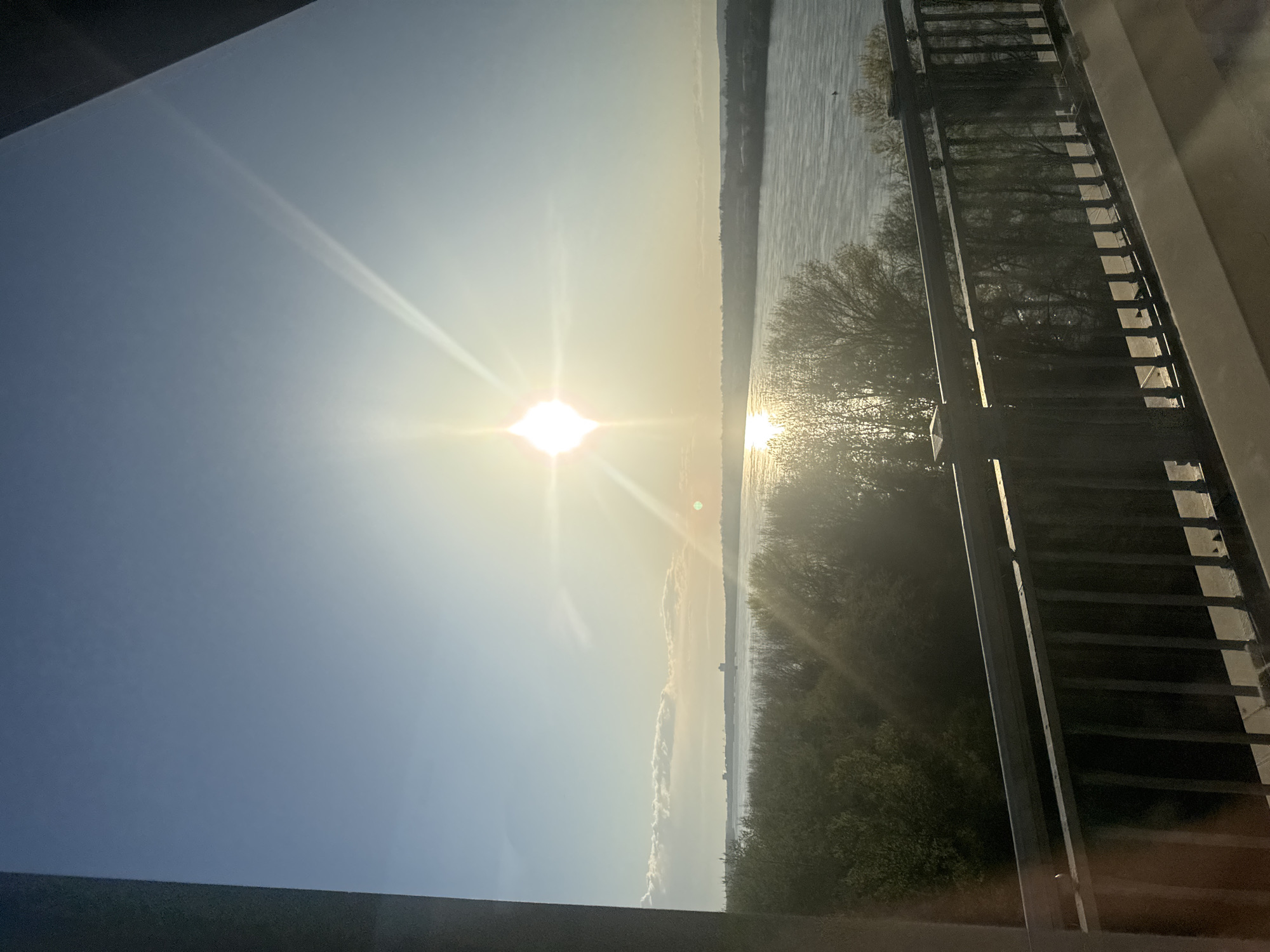 Sunrise captured over Danube River from Giurgiu balcony