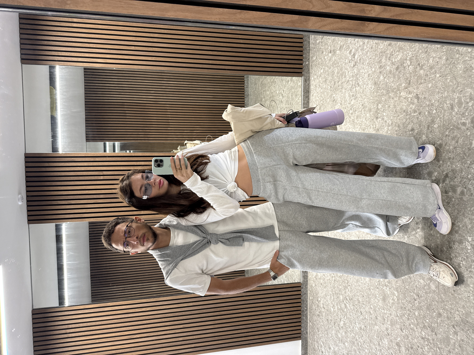 Couple Takes Mirror Selfie in Larnaca, Cyprus
