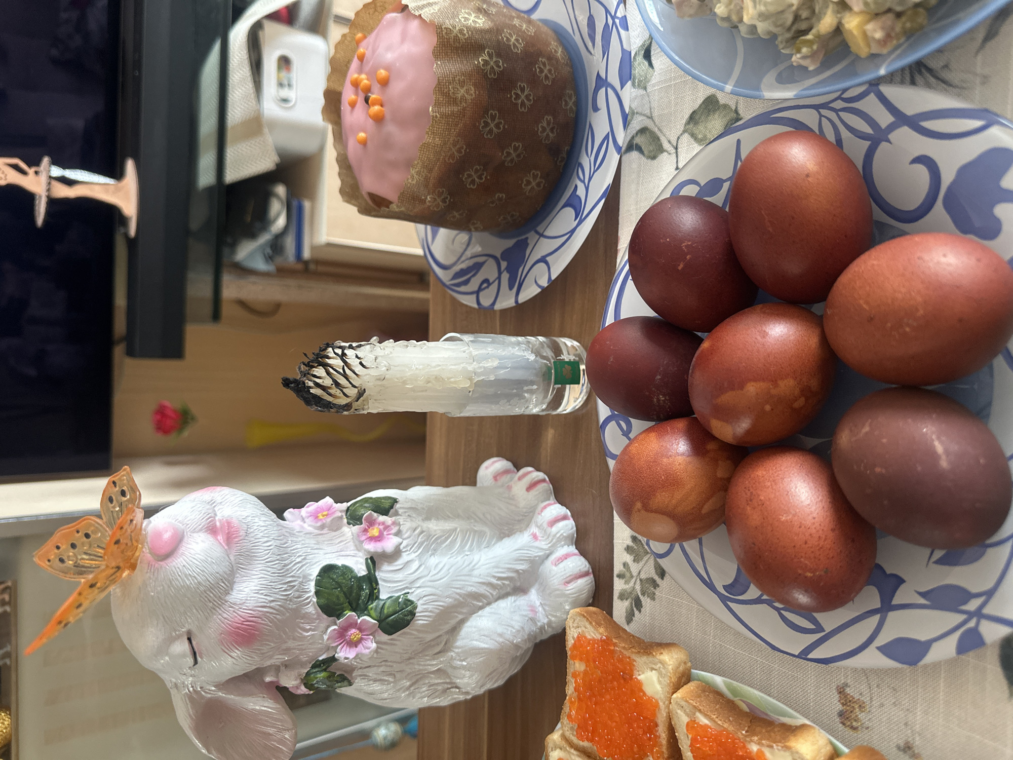 Easter celebration with traditional decorations observed in Riga