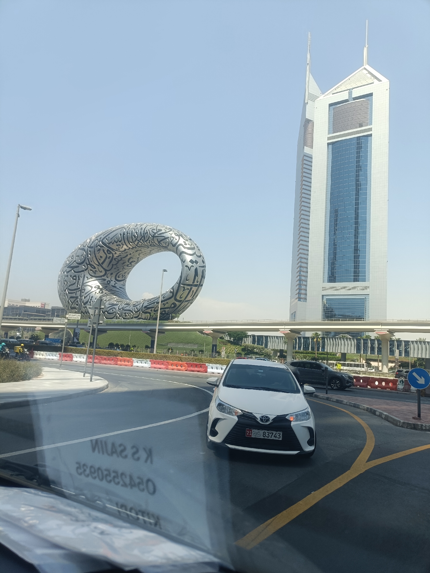 Multiple angles on Dubai's modern cityscape and architecture