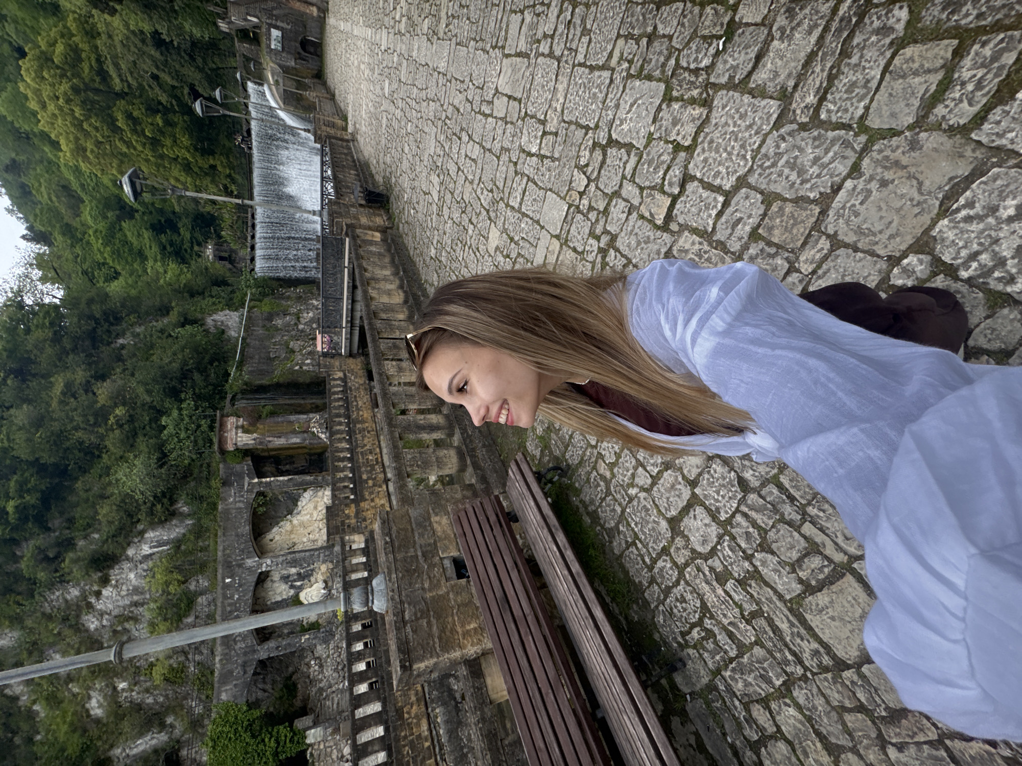 Tourist documents afternoon sightseeing tour of New Athos, Abkhazia