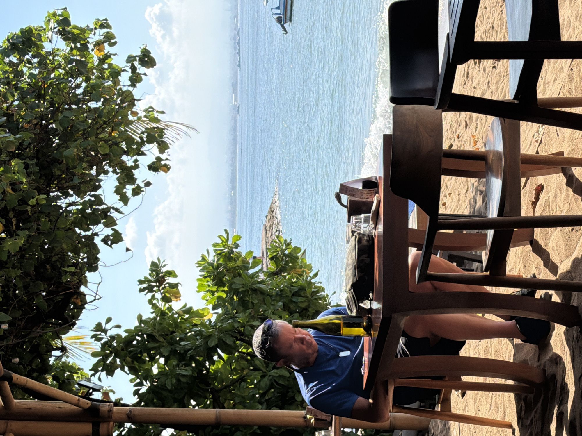 Lazy morning at a beachside cafe in Denpasar, Bali