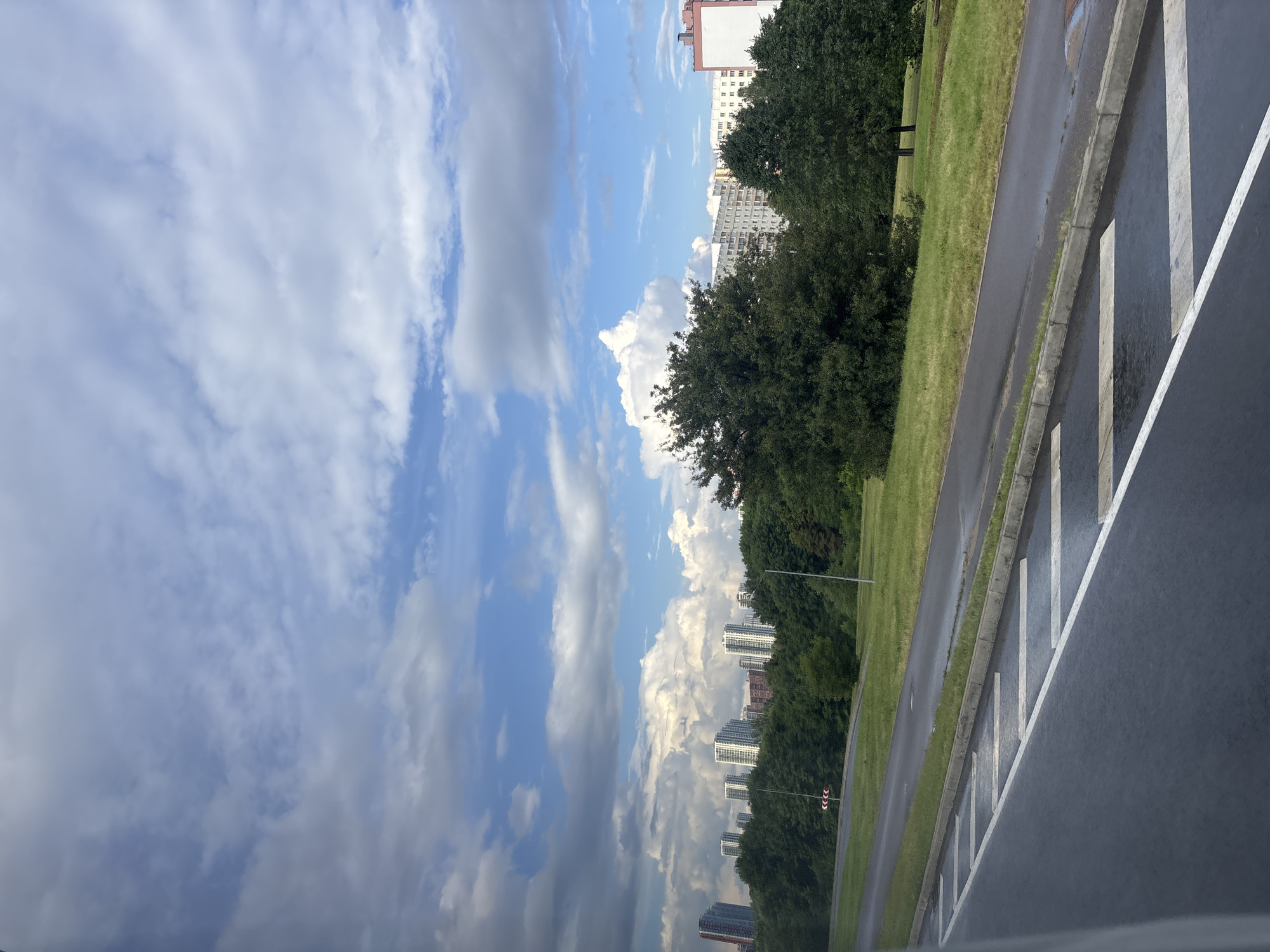 Minsk suburban streets and high-rise housing, mid-afternoon
