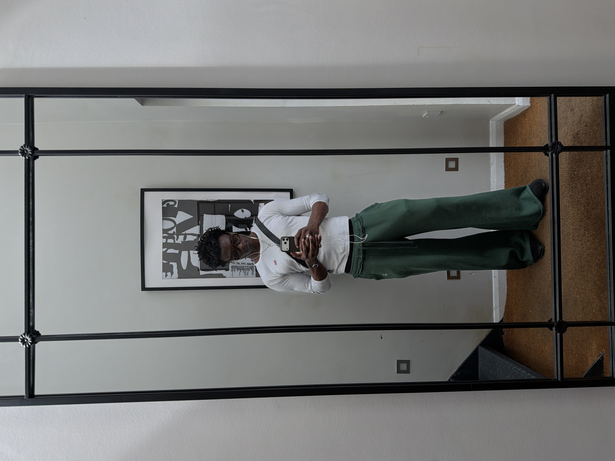 Person takes selfie indoors in London