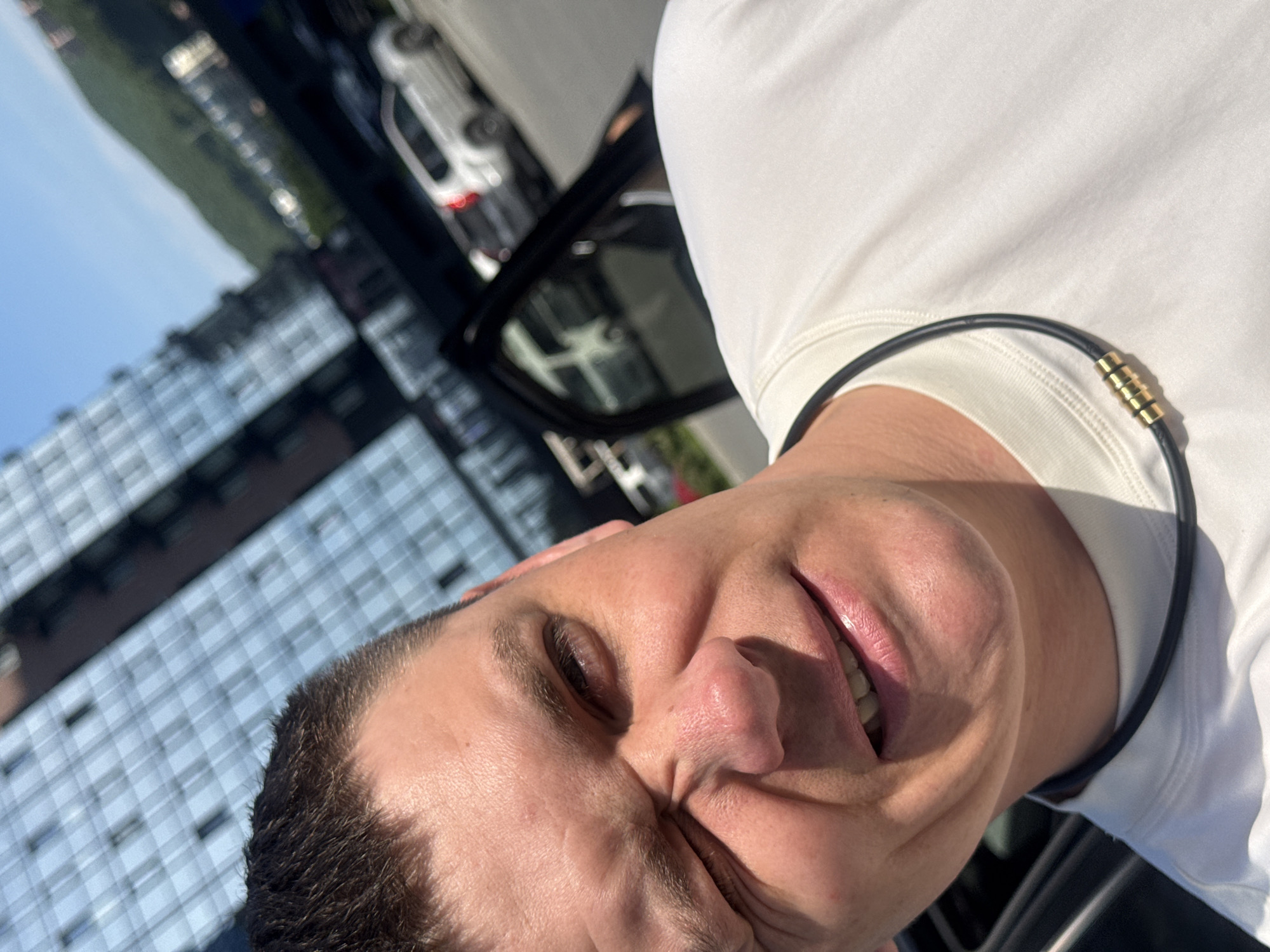 Casual street moment in Vladivostok, selfie and smartwatch close-ups