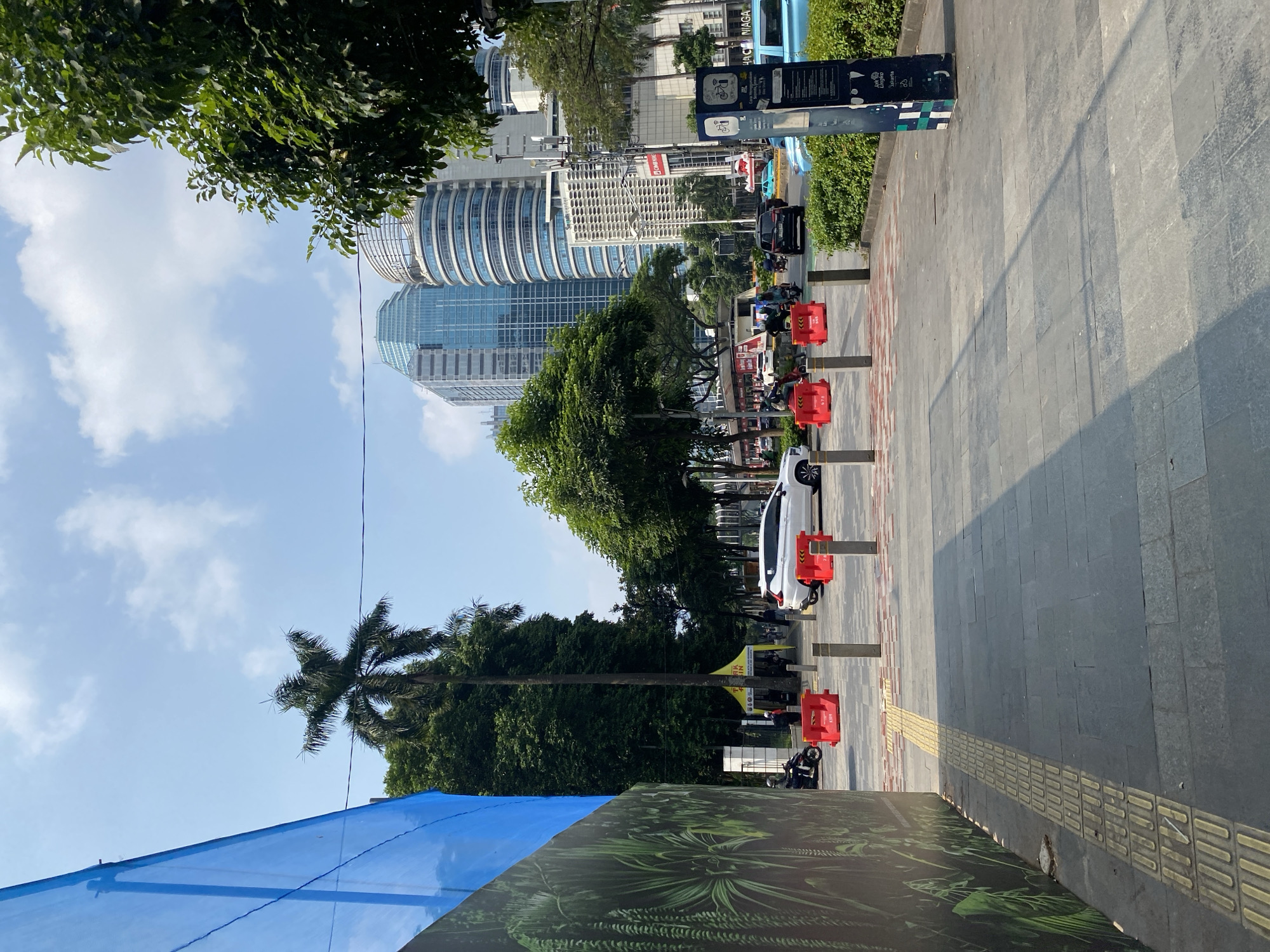 Jakarta's Sudirman corridor on a busy Saturday morning