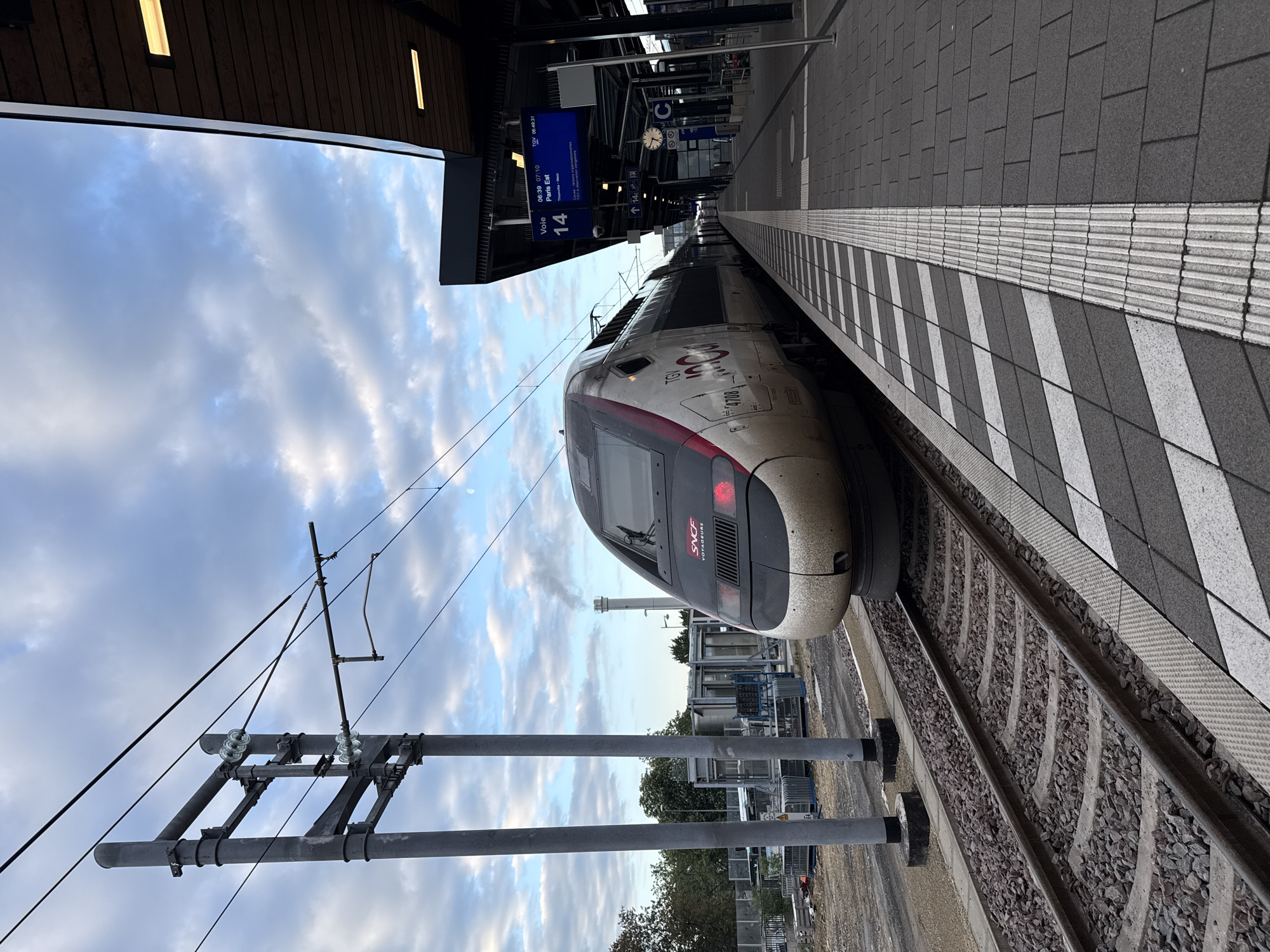 Early morning scenes captured at Luxembourg train station and bakery