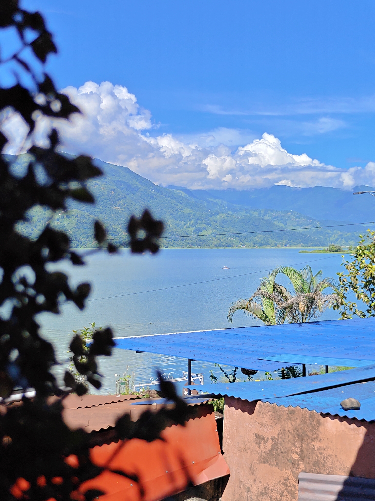 Afternoon at a Phewa Lake café in Pokhara