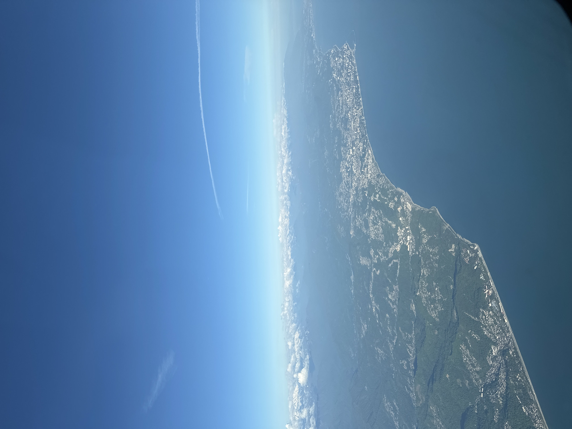 Aerial view of Russian coastline captured near Vishnevka