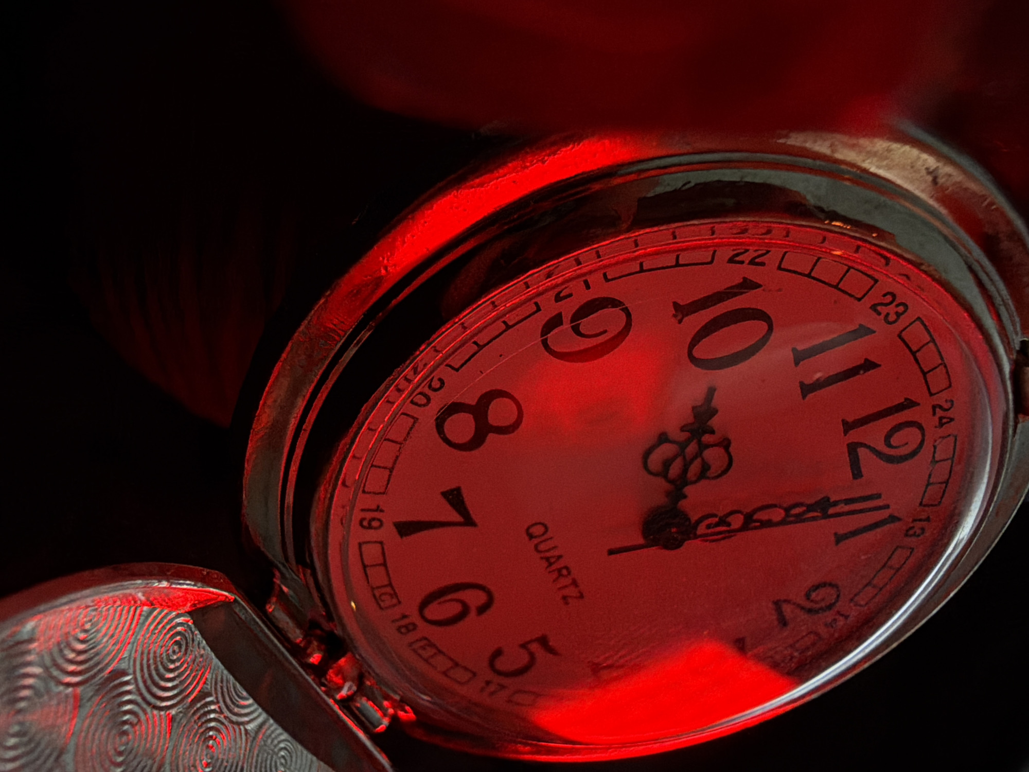 Gothic Photography Session Features Red Candles, Pocket Watches, Skulls