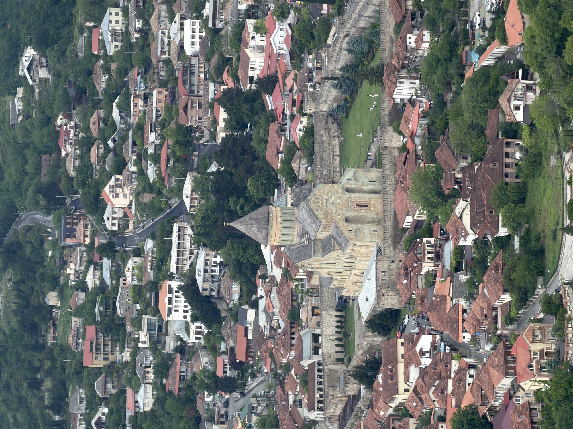 Aerial documentation captures historic Mtskheta cityscape and Jvari Monastery