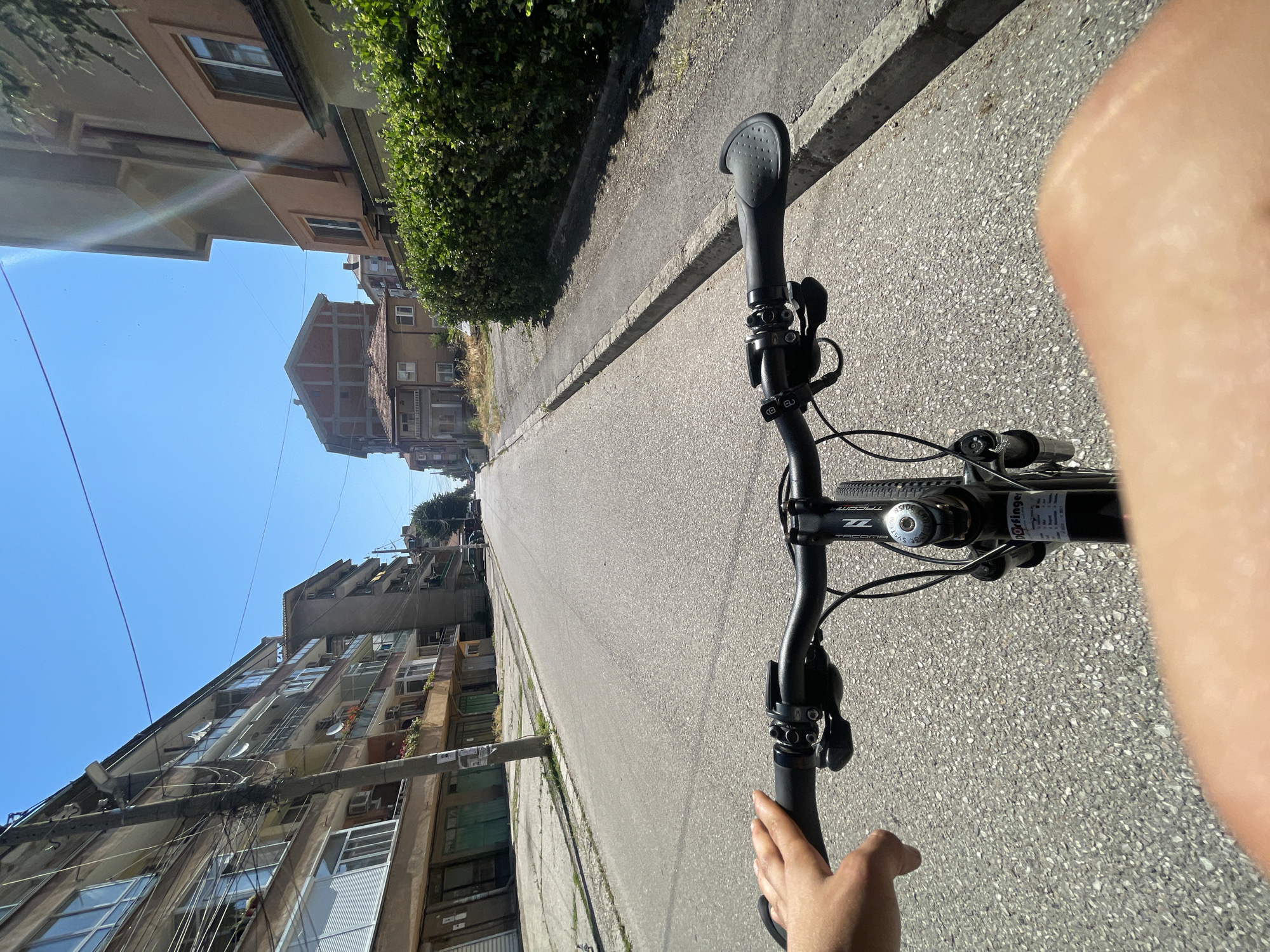 Mountain bike ride and tubeless tire maintenance in Haskovo