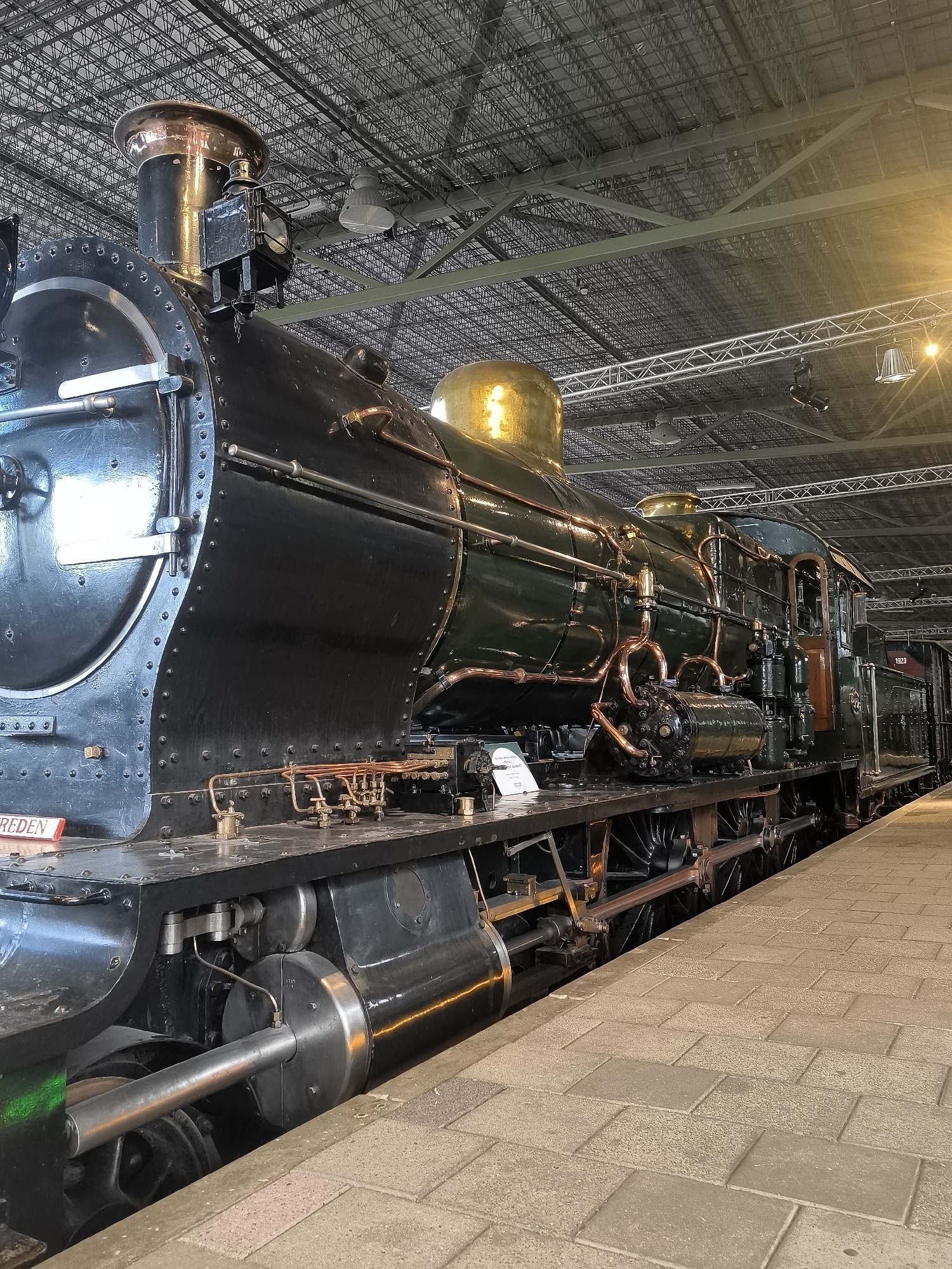Visitor documents vintage trains at Utrecht Railway Museum