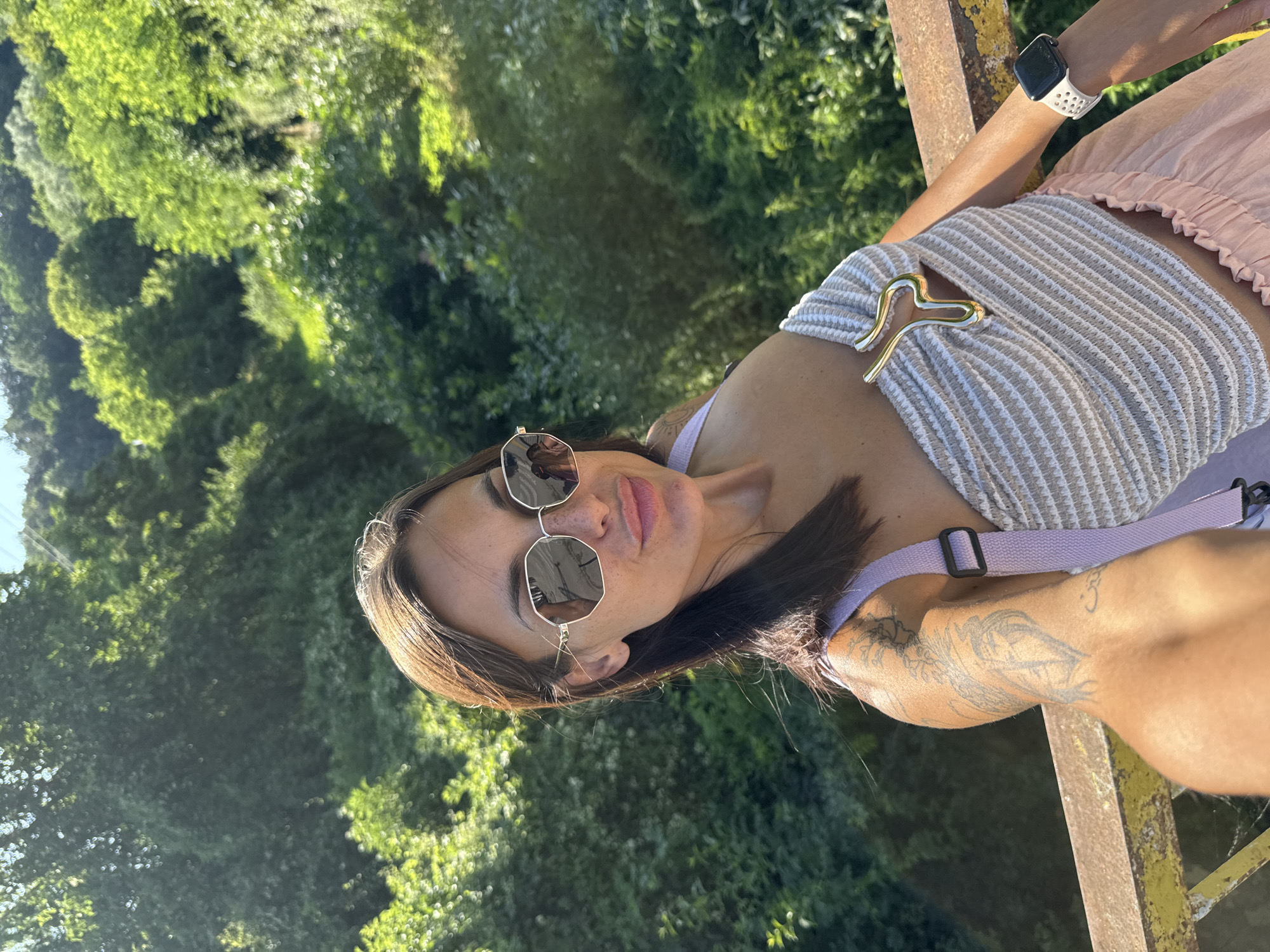 Summer selfies in a Pleven park, July afternoon