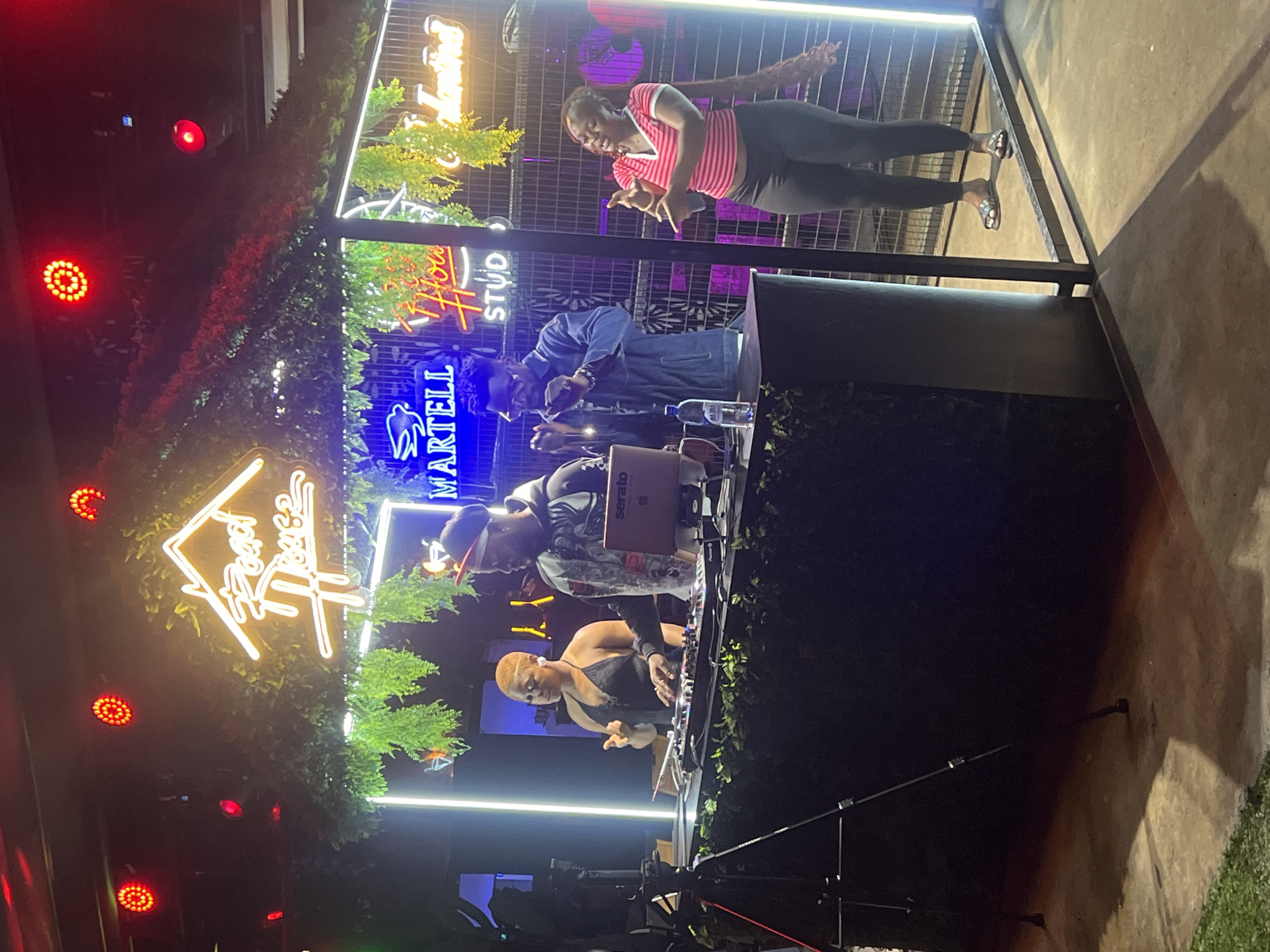 Nighttime DJ event with live performances in Howayi, Nigeria