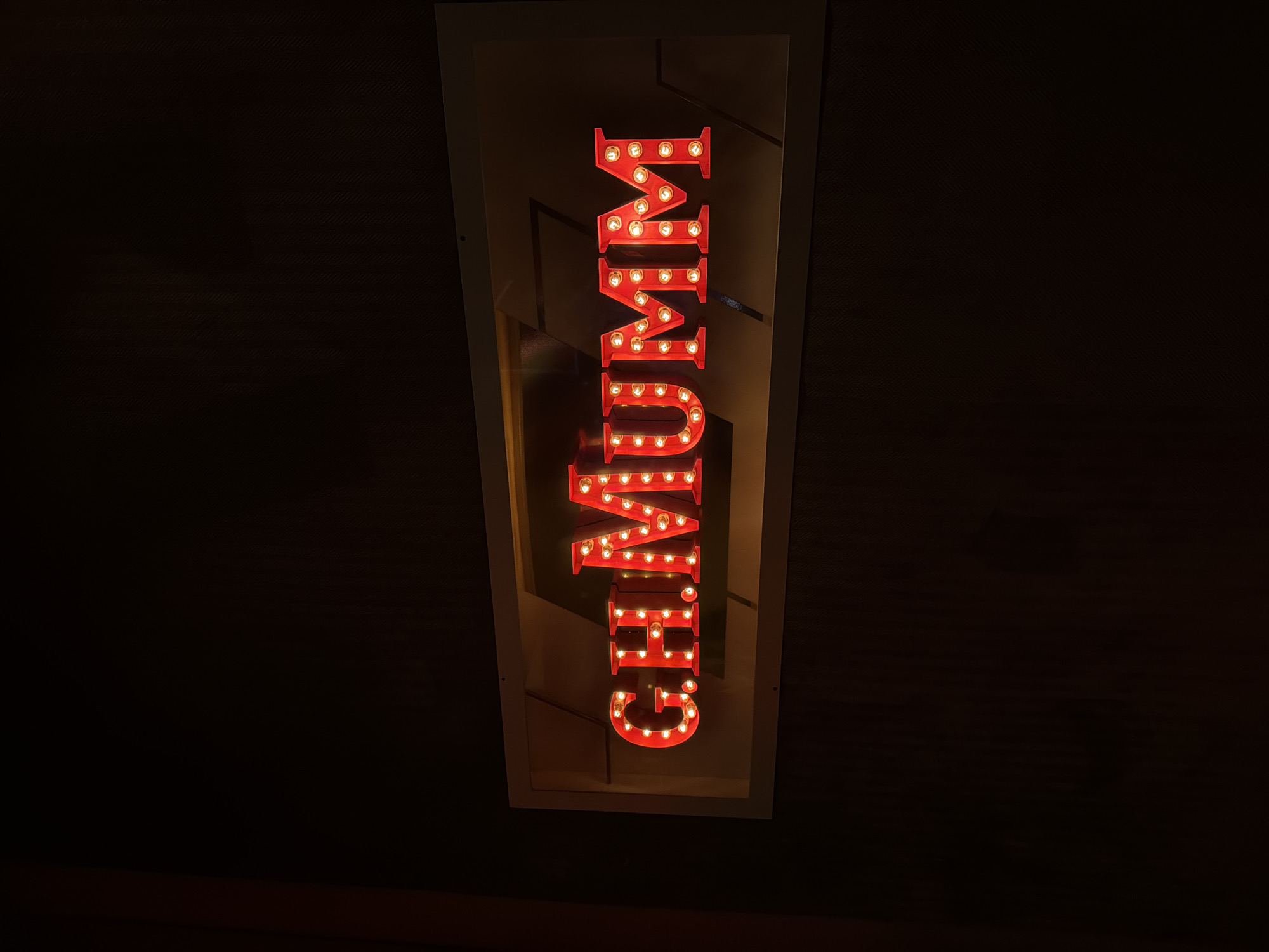 Neon entertainment signs documented in Sofia district