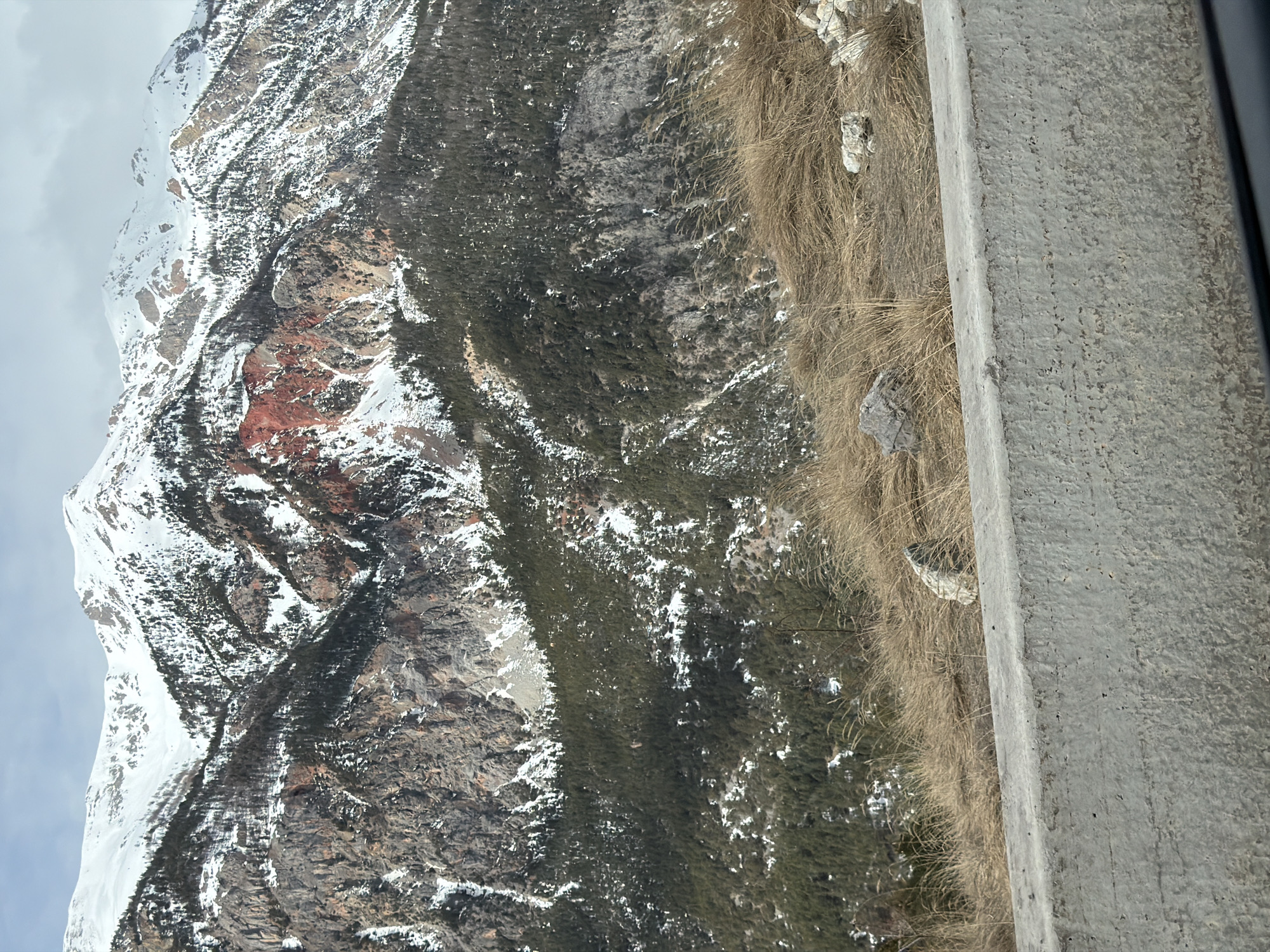 Mountain landscape photographed from elevated position in Montgenèvre France