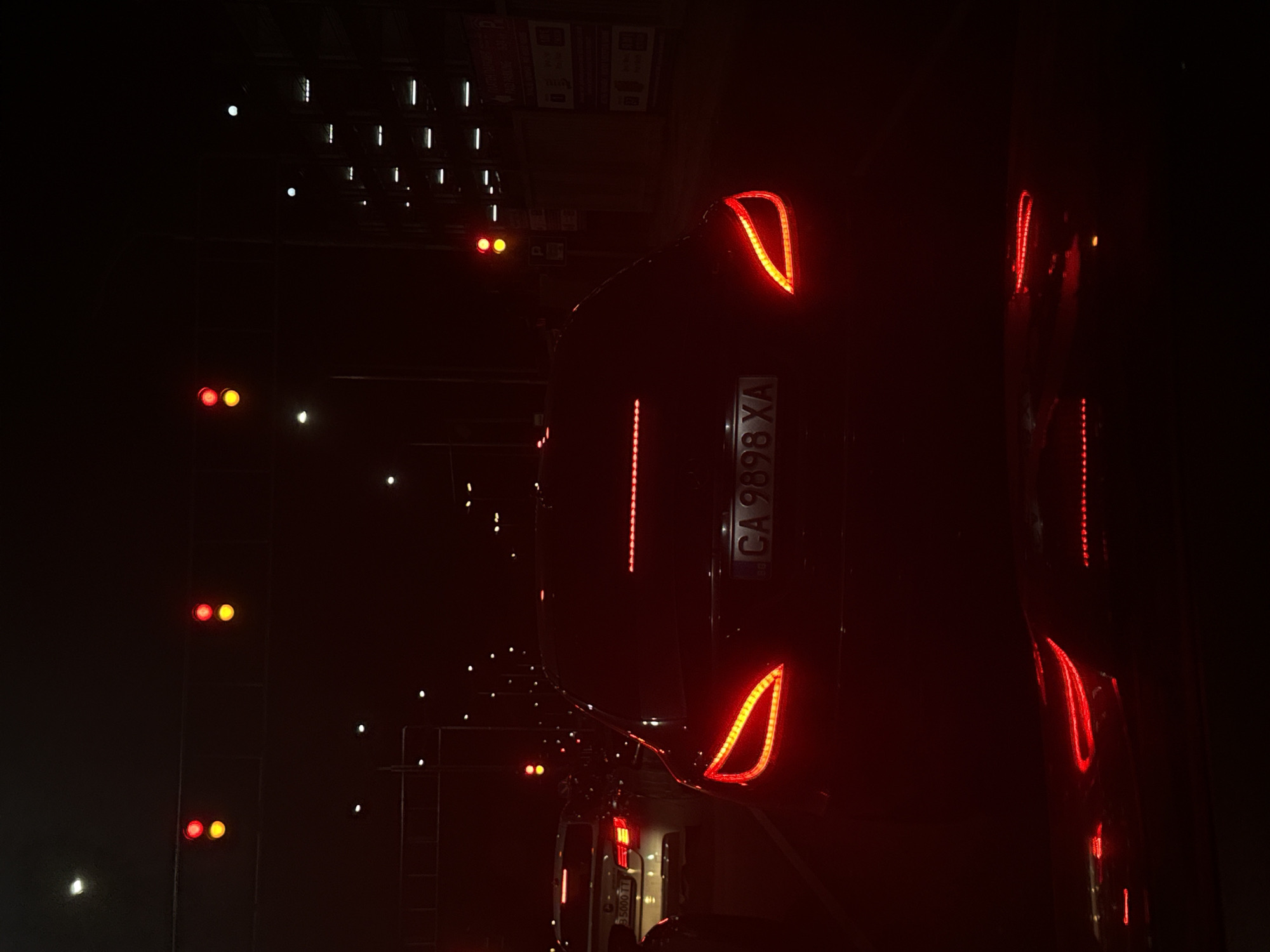 Car with illuminated taillights observed on Plovdiv street