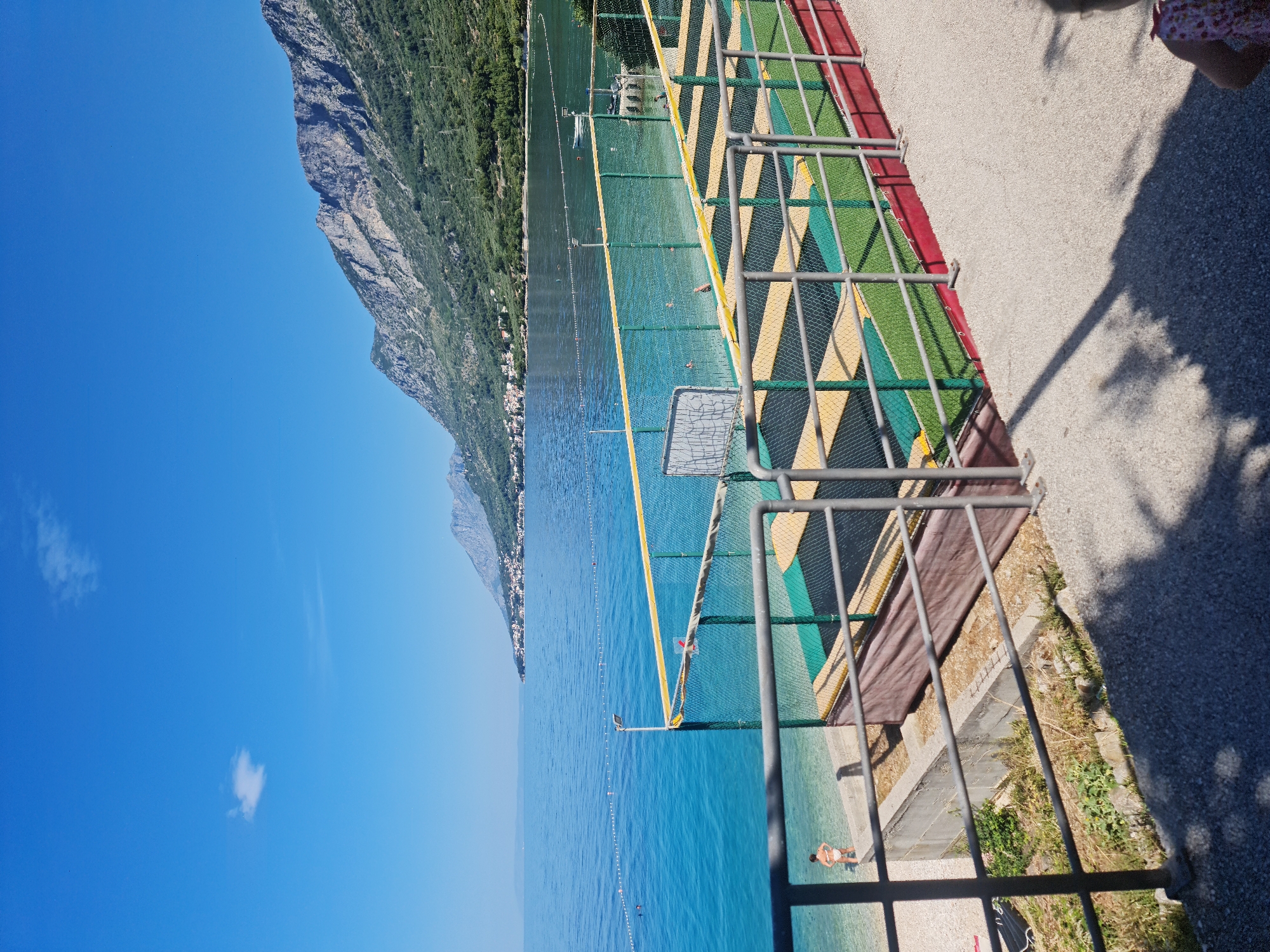 Early summer morning along the Gradac seafront promenade