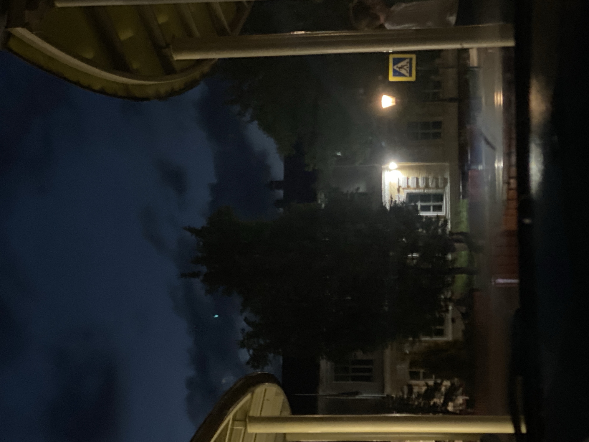 Evening drive through Semyonov, Russia, with a possible fender-bender