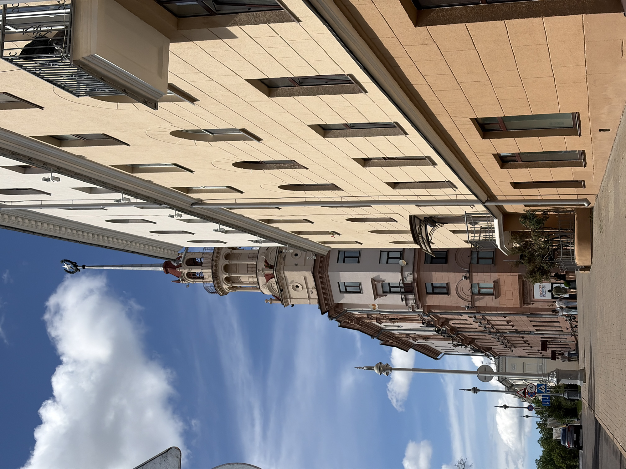 Historic Minsk architecture photographed during sunny Sunday afternoon