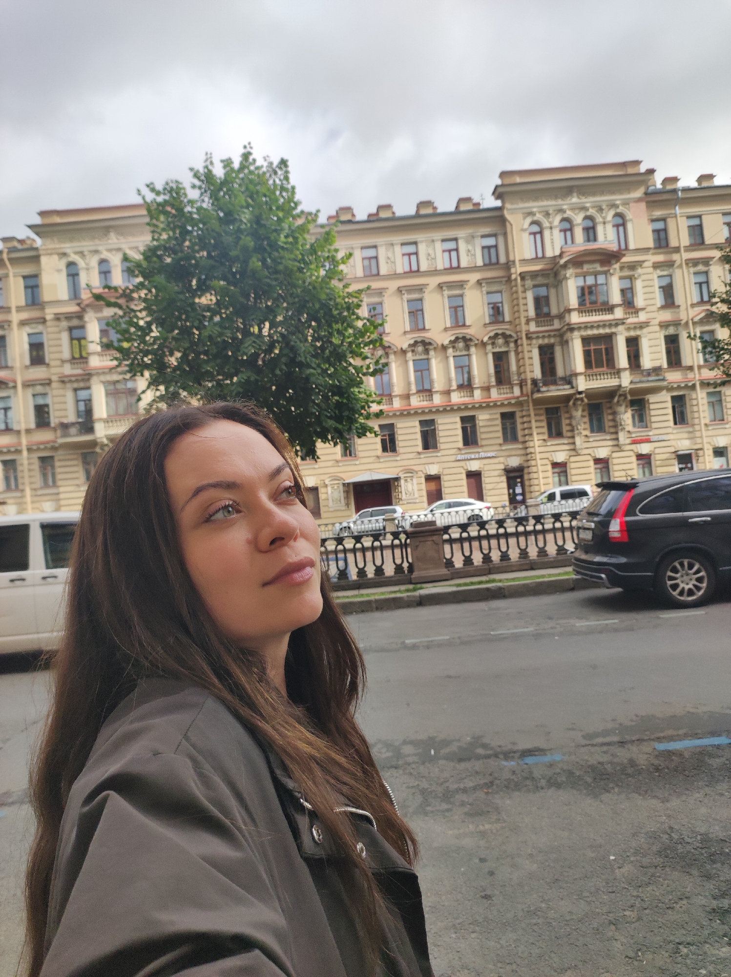 Overcast morning stroll along Saint Petersburg's canal streets