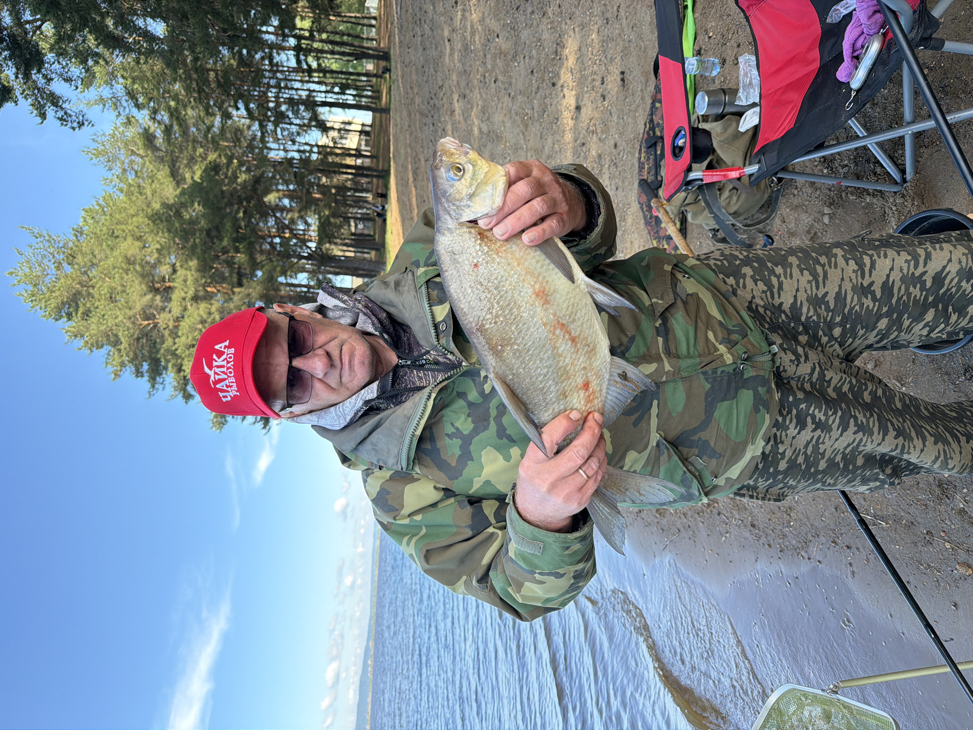 Early morning fishing success captured in Chaikovsky, Russia