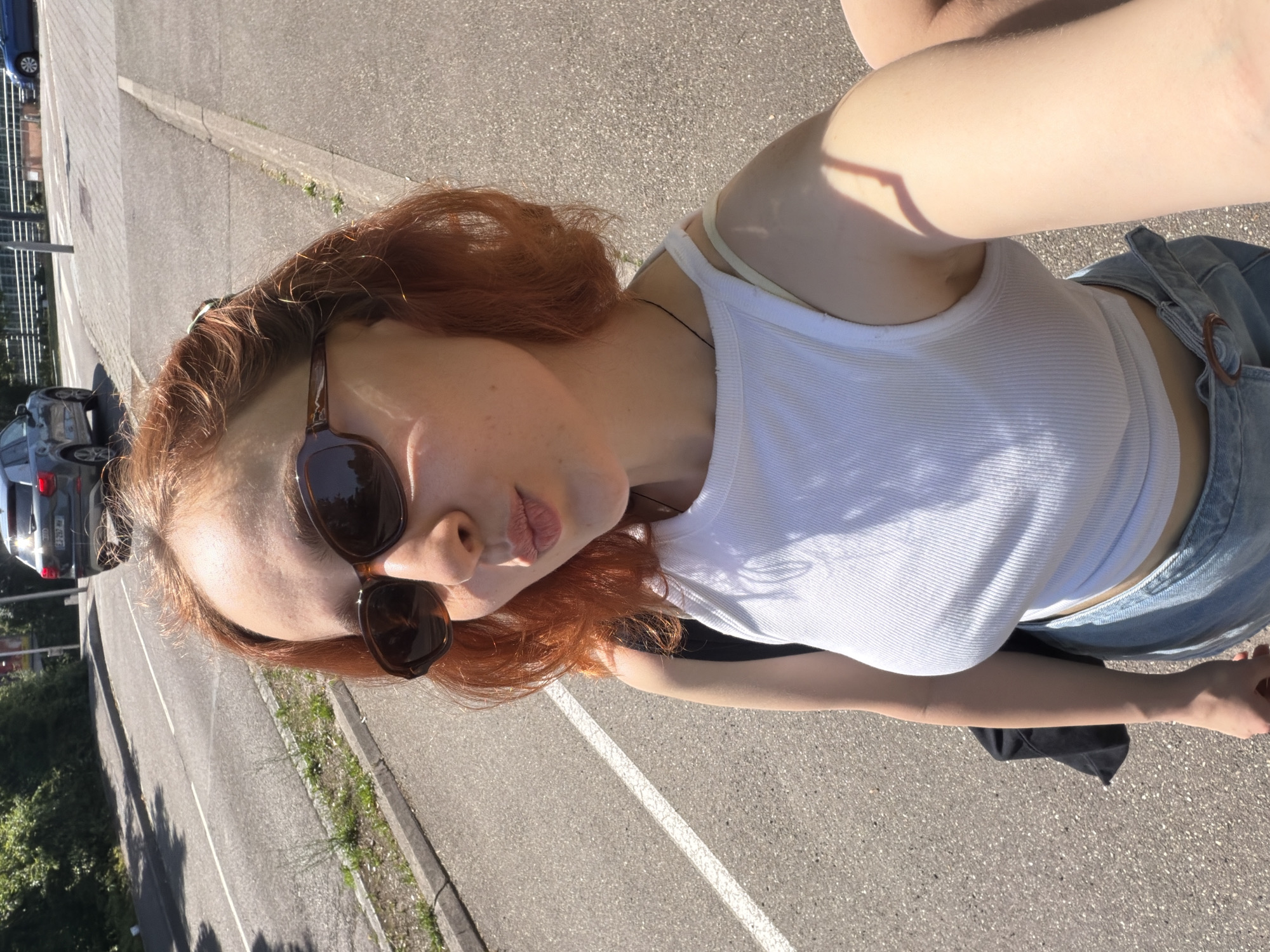Sunny morning selfies and sightseeing near Strasbourg's European Parliament