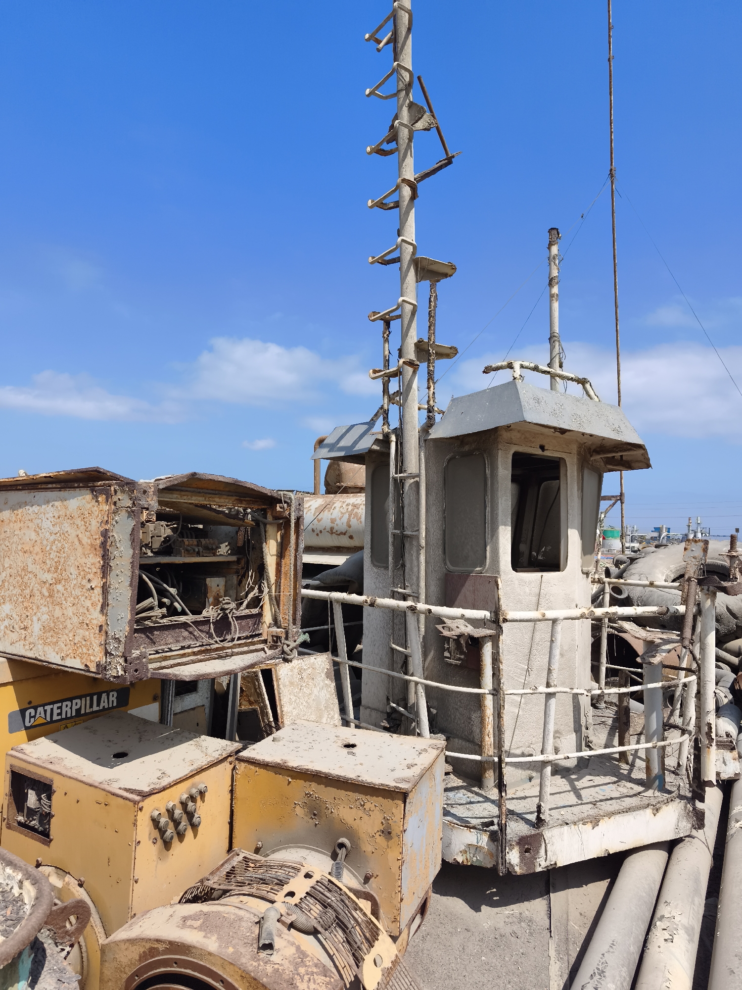Exploring a rusted, abandoned shipyard in Chimbote, Peru