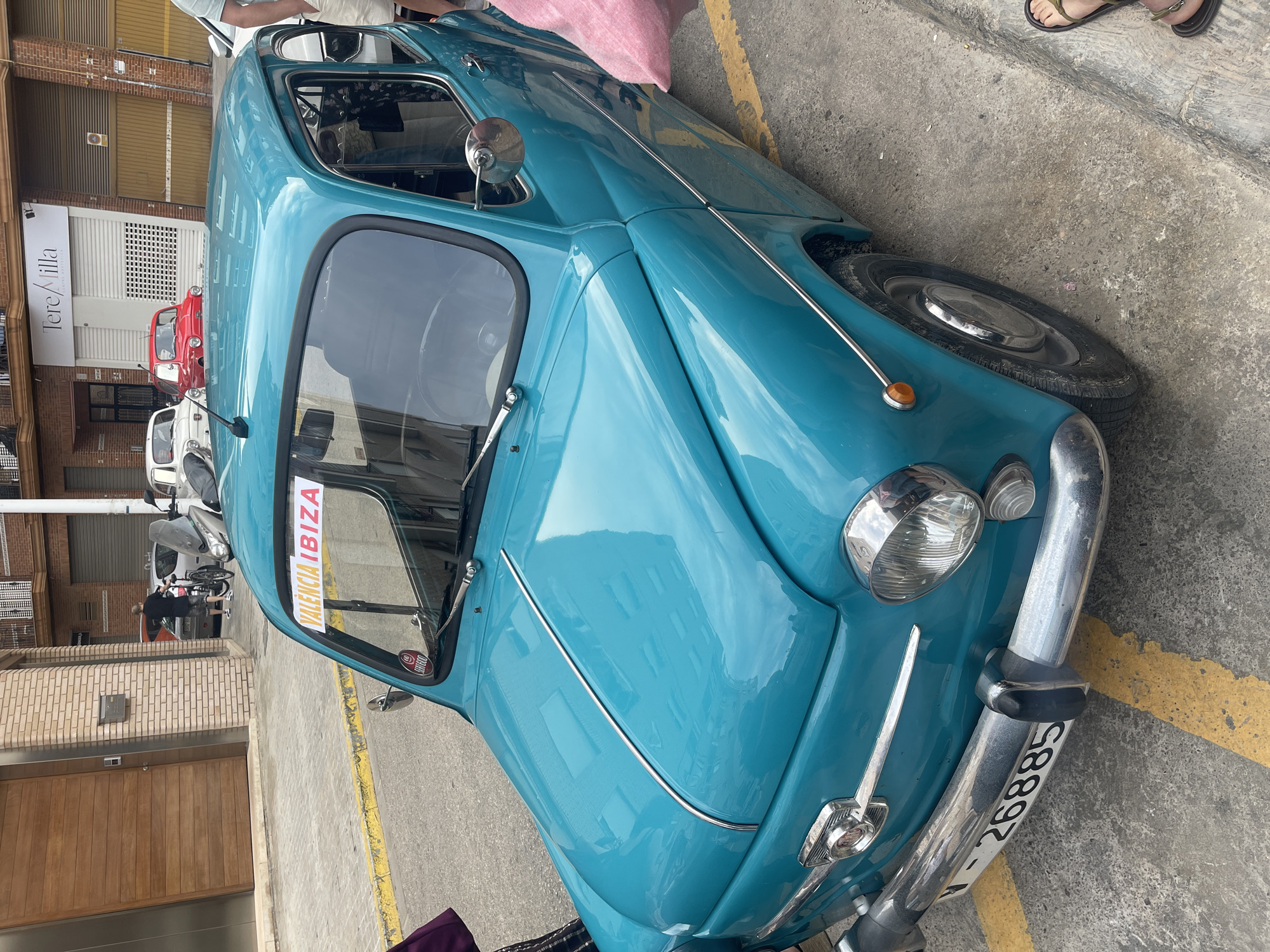 Vintage car, architecture, art documented in Manises, Spain