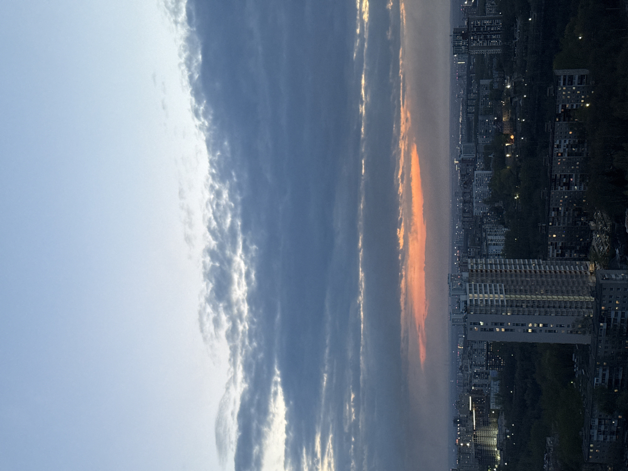 Twilight descends over Perm cityscape, witnesses capture evening glow