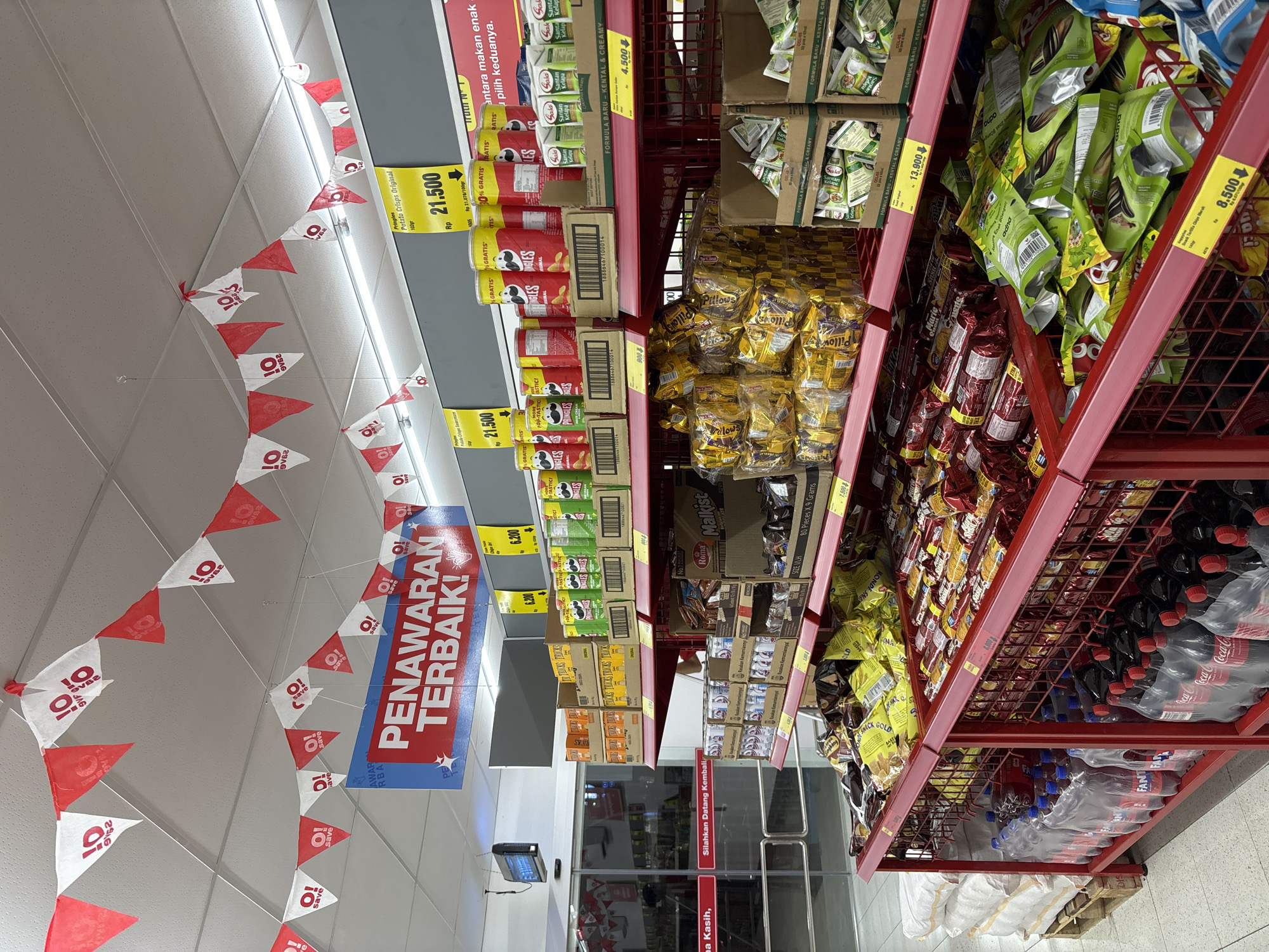 Routine grocery shopping documented at Sukabakti supermarket