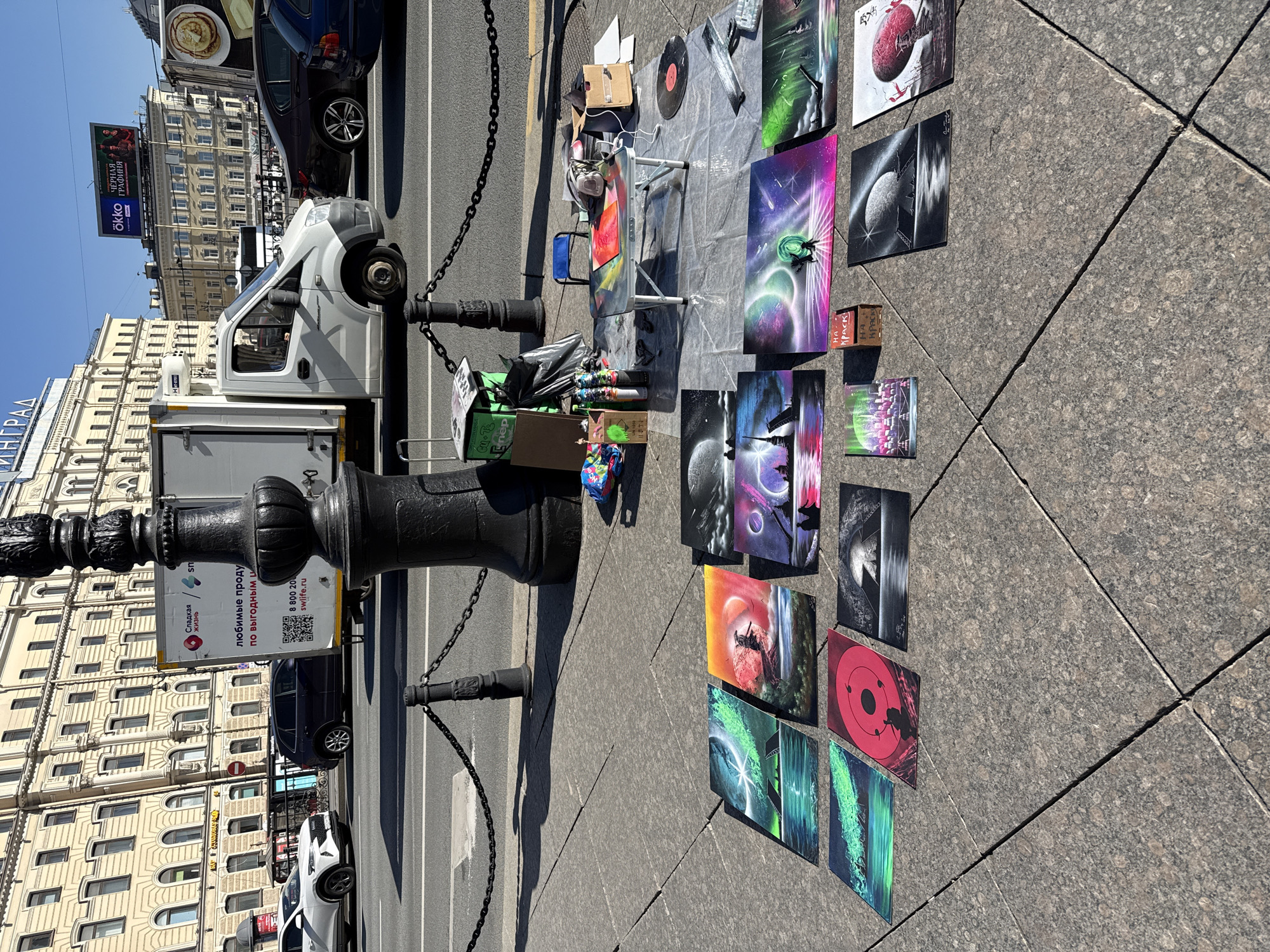 Street scenes captured along Nevsky Prospect in Saint Petersburg