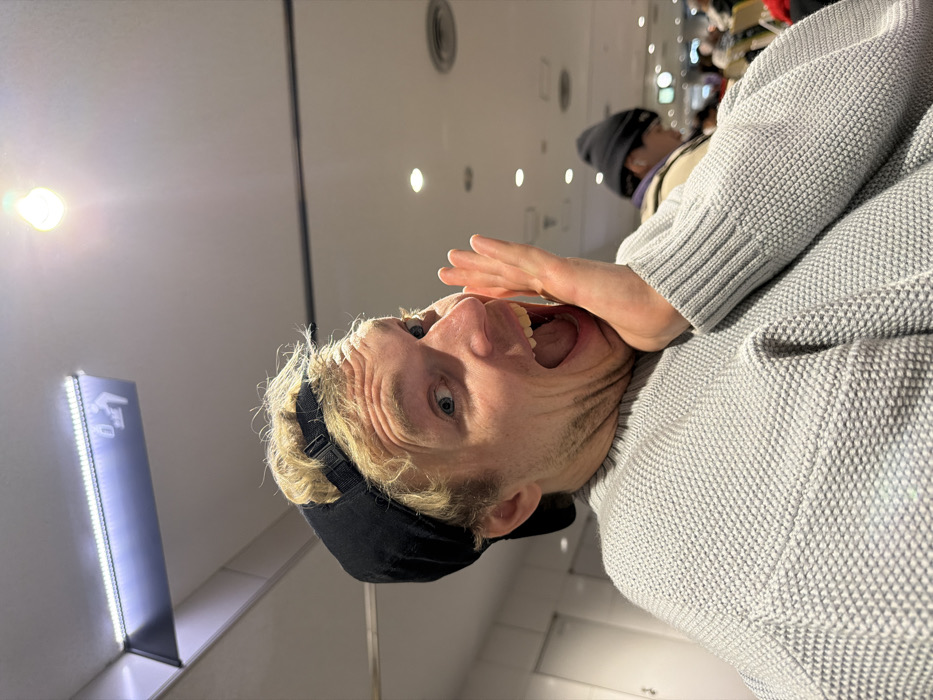 Man photographed indoors in Chitose, Japan