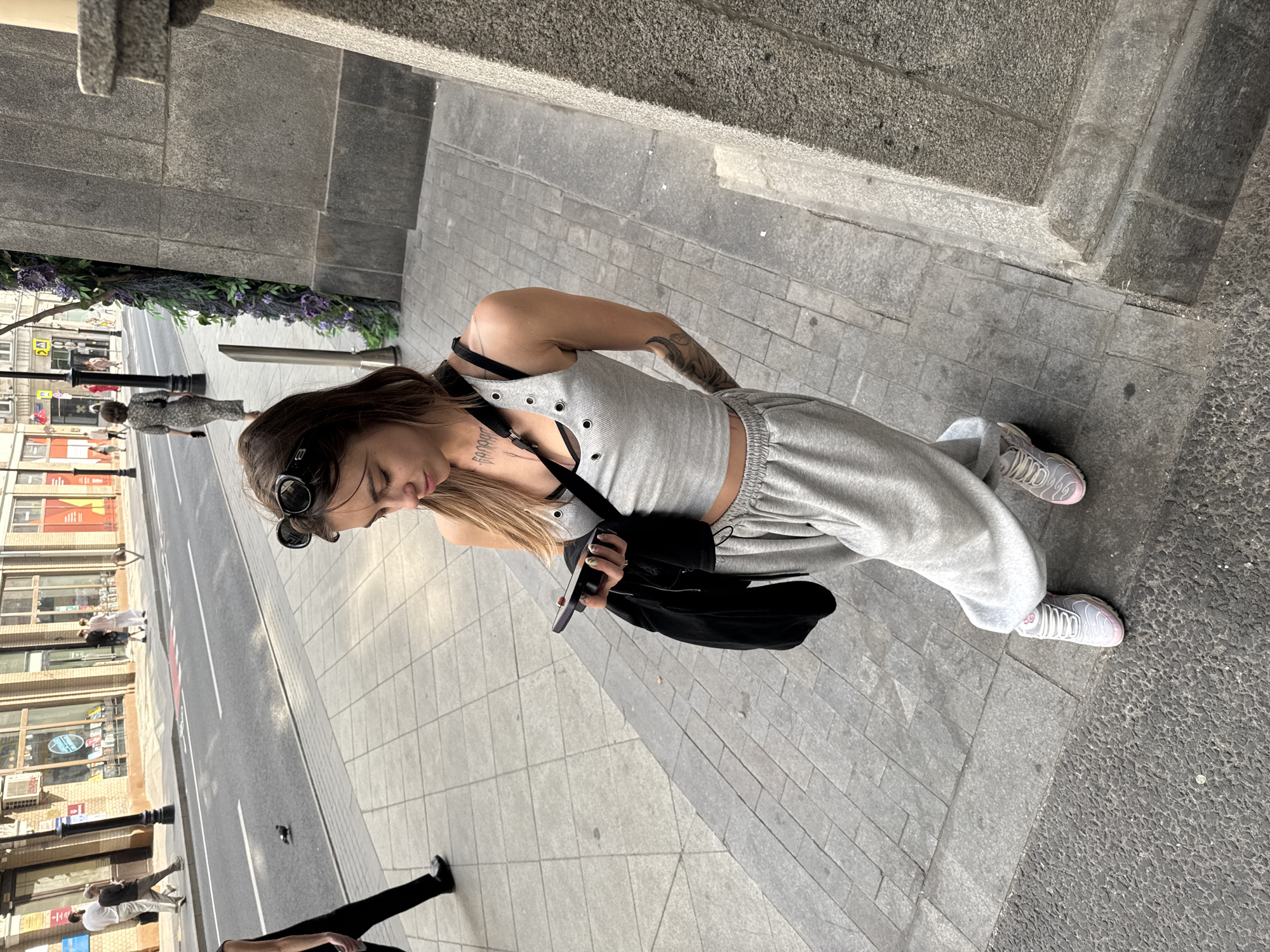 Young woman's casual afternoon documented across central Moscow landmarks
