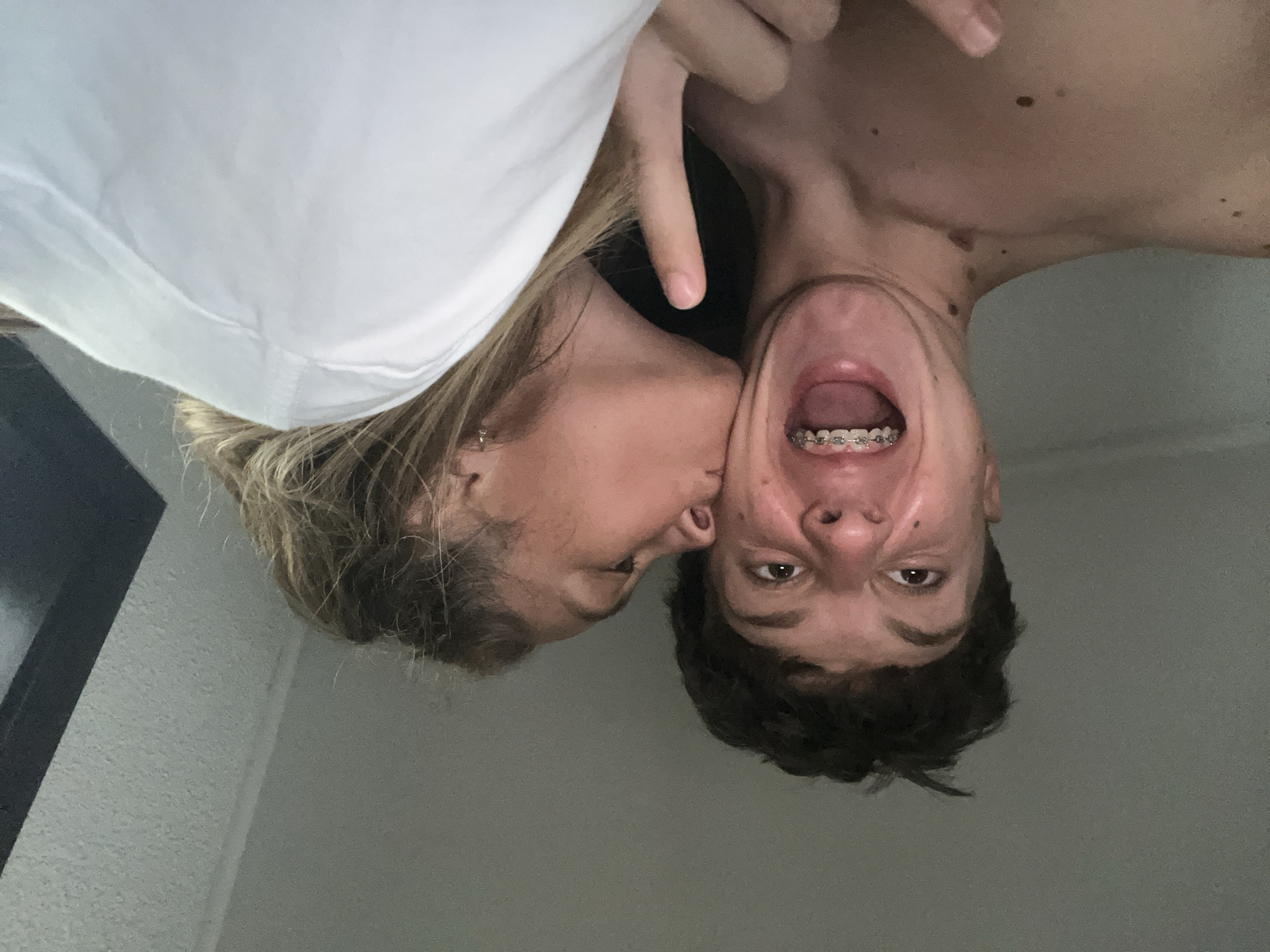 Casual indoor selfie session, lots of goofy close-ups