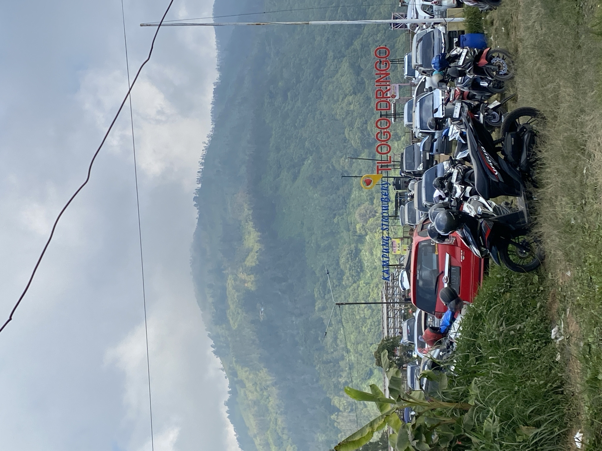 Motorcycles, deer, and mountain scenery at Gondosuli