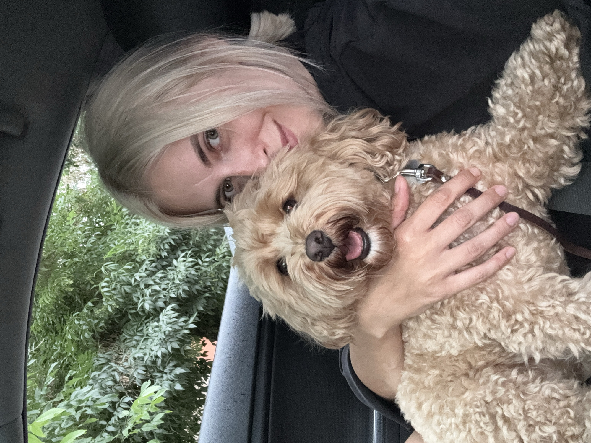 Cruising around Engels with a fluffy passenger