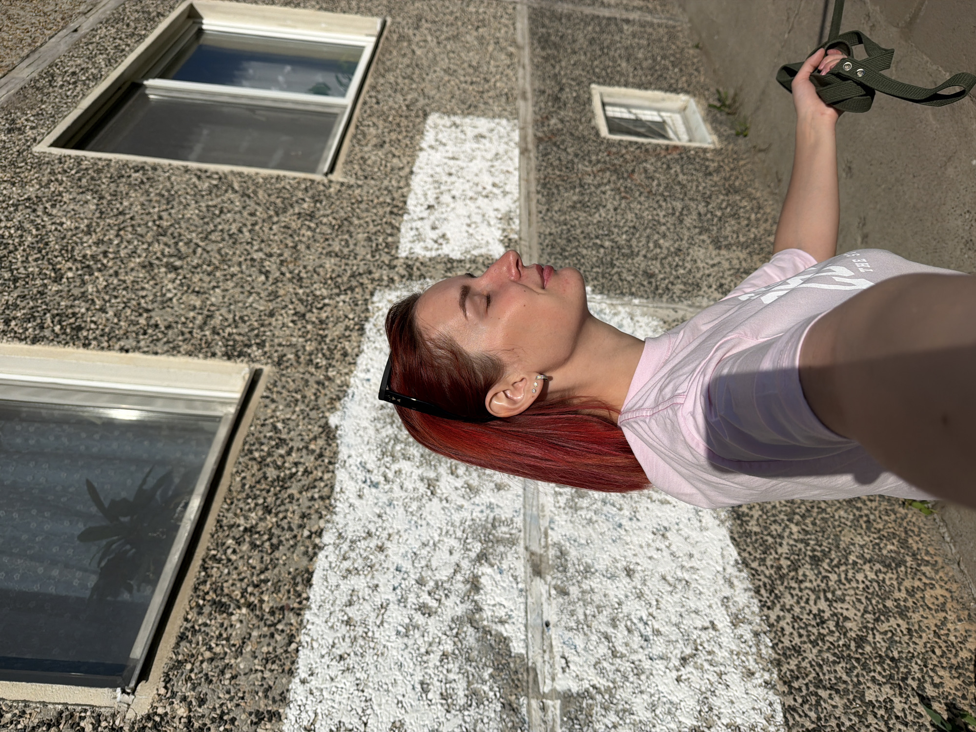 Woman walks dog, takes selfies in Chaikovsky park area