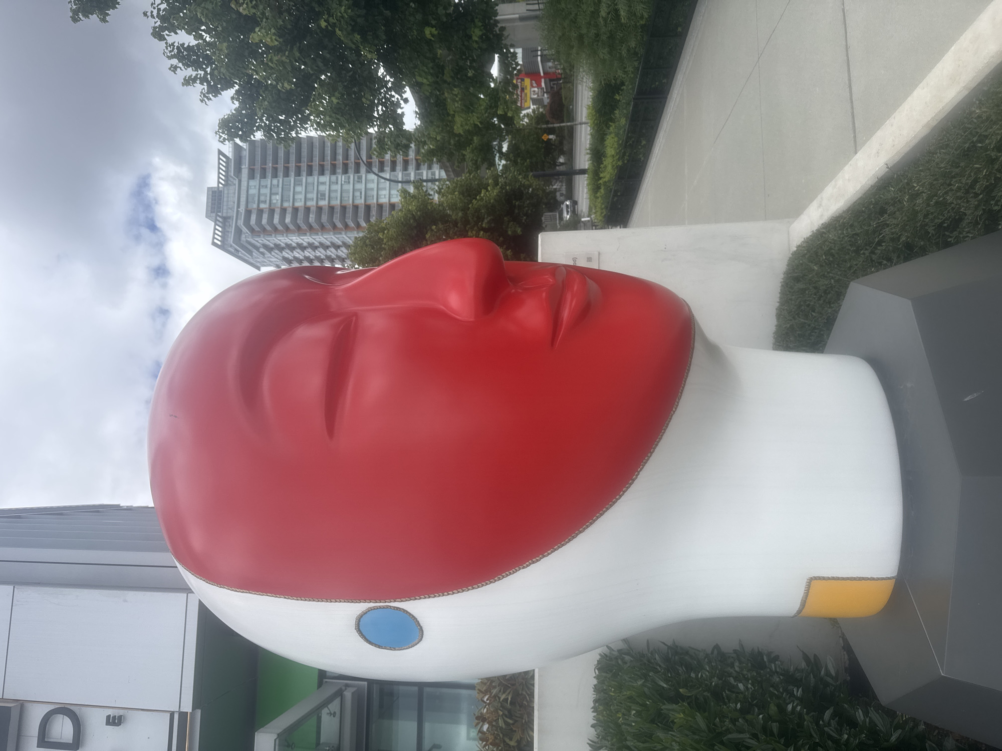Burnaby streetscape: towers, public art, and everyday urban detail