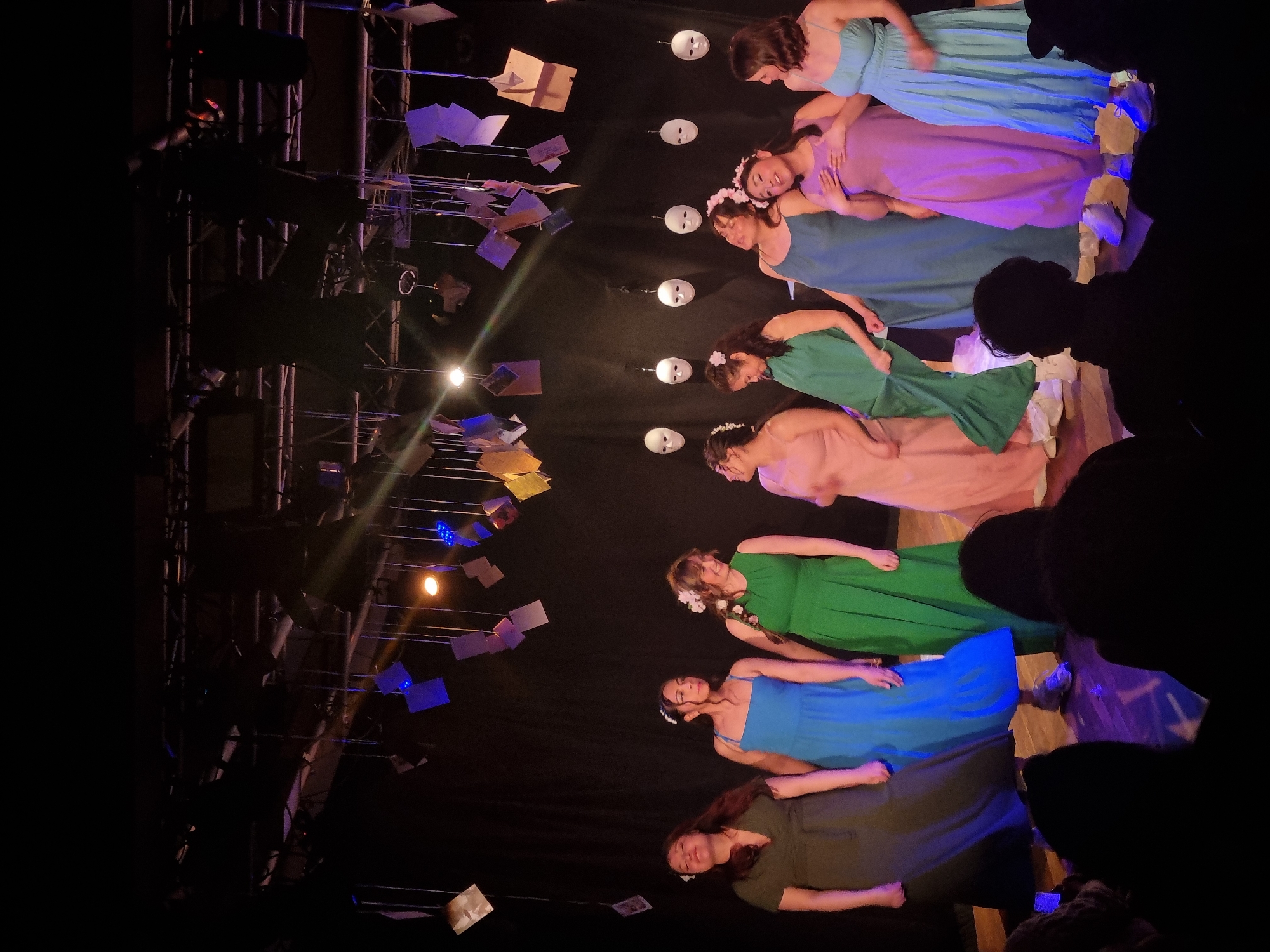Seven Women Perform in Formation on Saarbrücken Stage