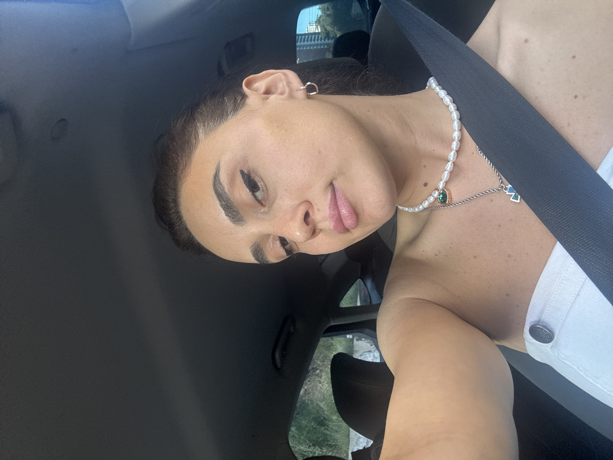 Car selfies and street art during Tbilisi drive
