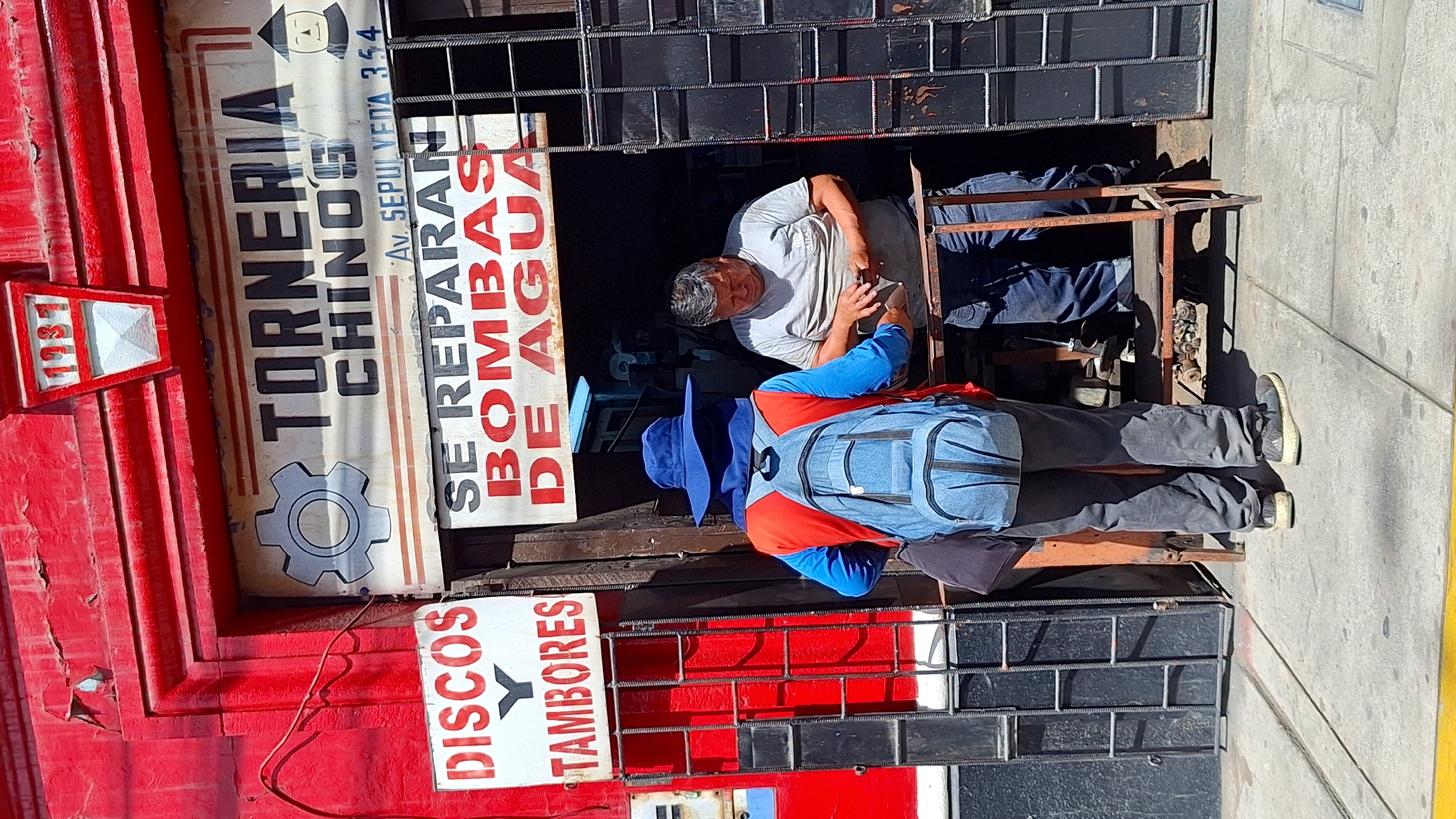 Auto repair shop documented in Miraflores, Peru