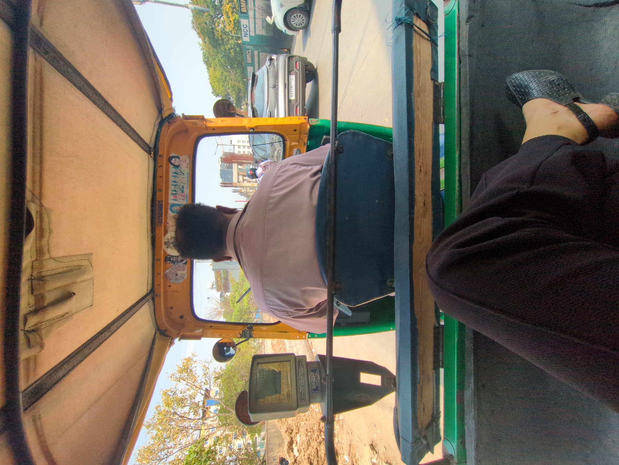 Auto-rickshaw ride captured in Bengaluru streets