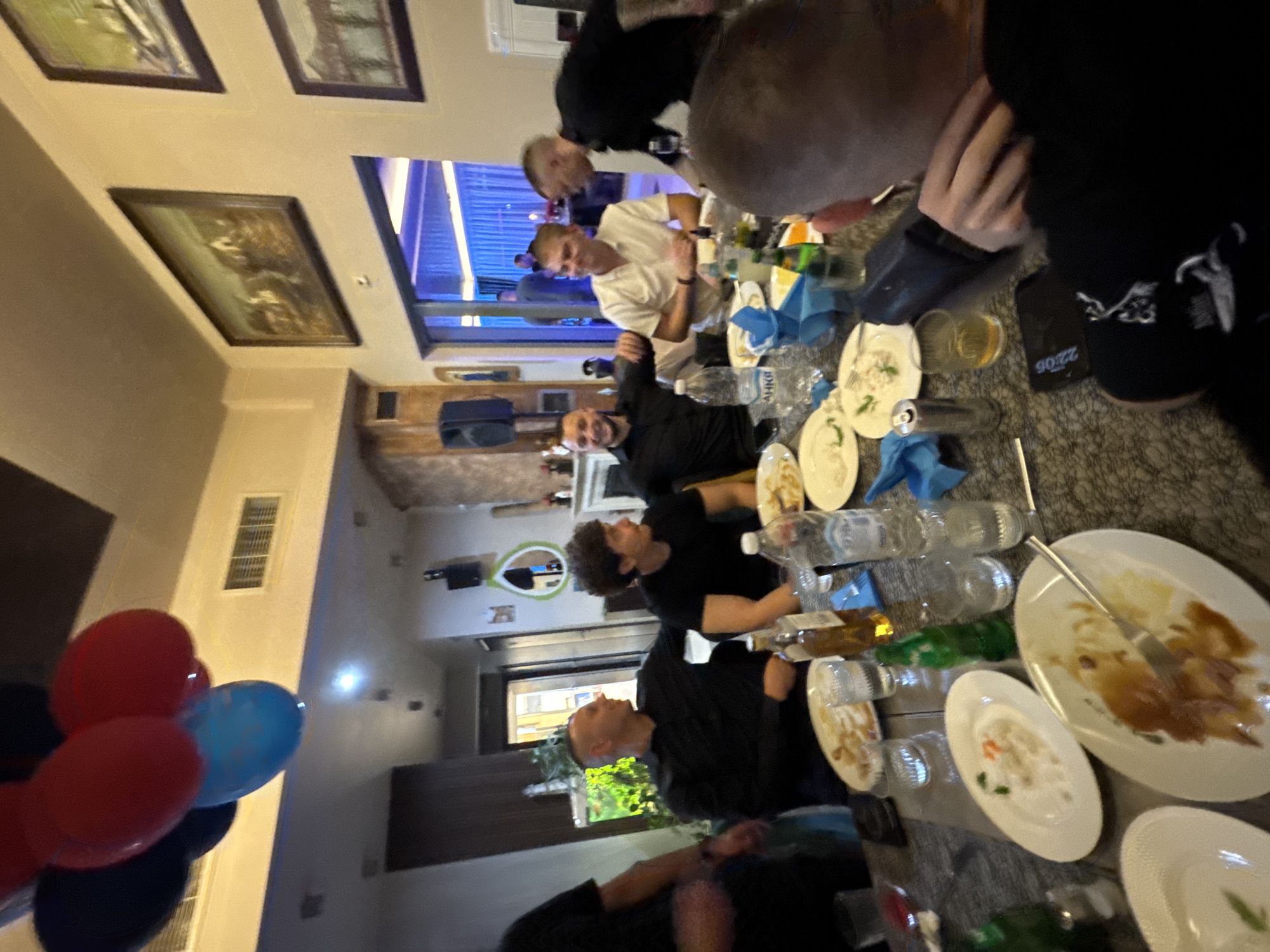 Young adults celebrate dinner party in Plovdiv restaurant