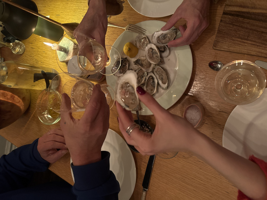 New York dinner party documented from kitchen to table