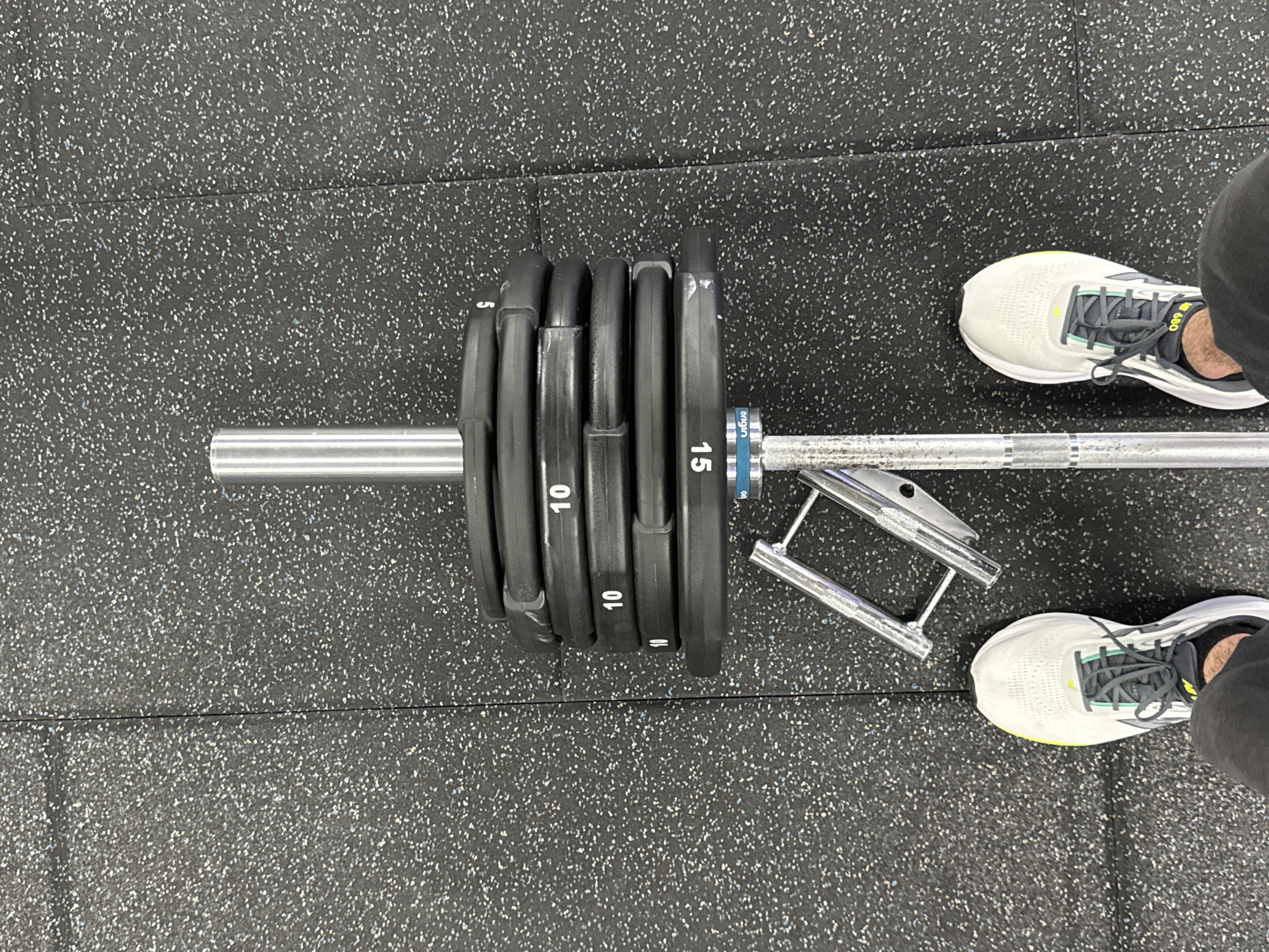 London gym equipment documented during morning workout session