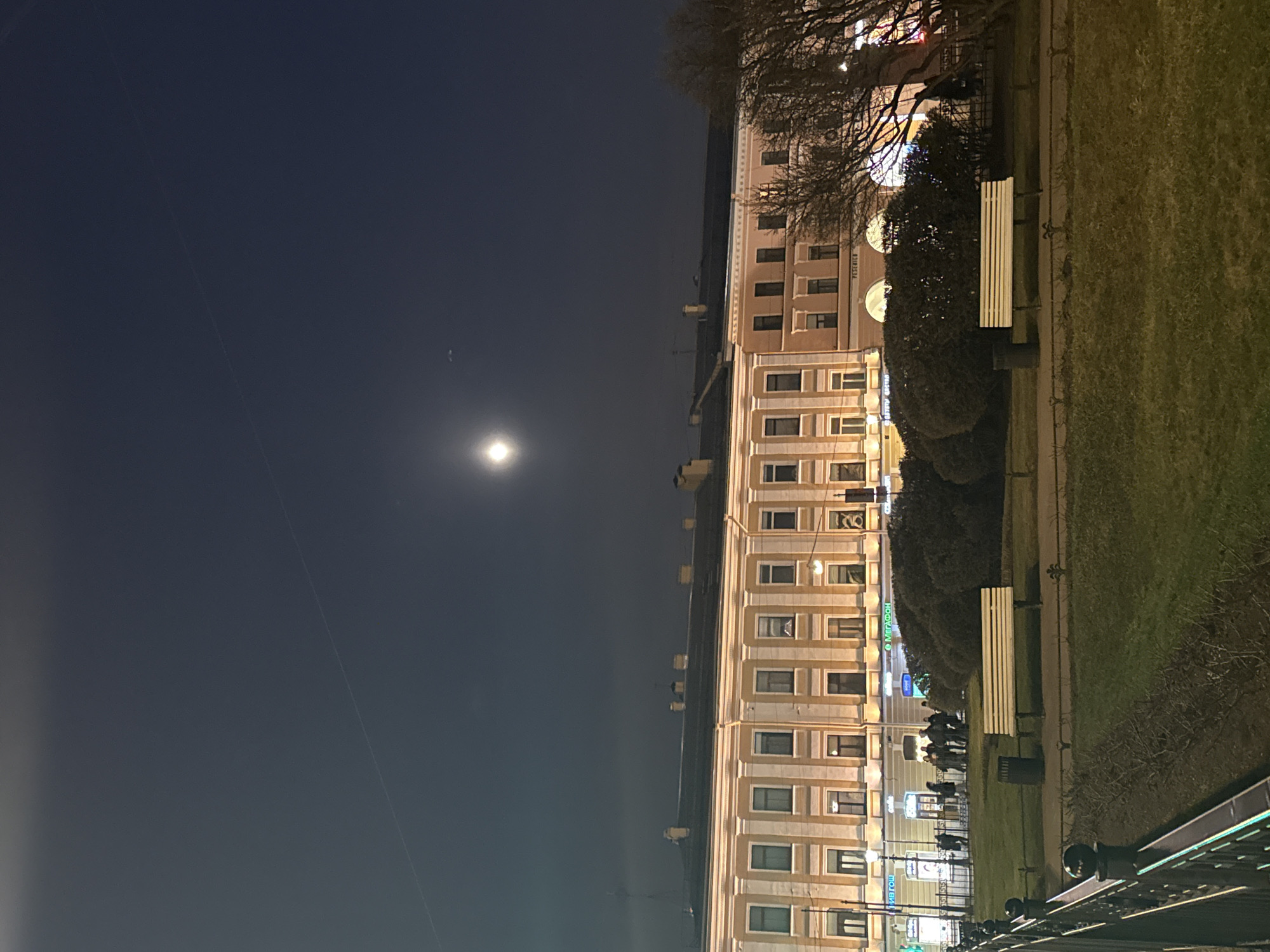 Evening residential scene captured in Saint Petersburg